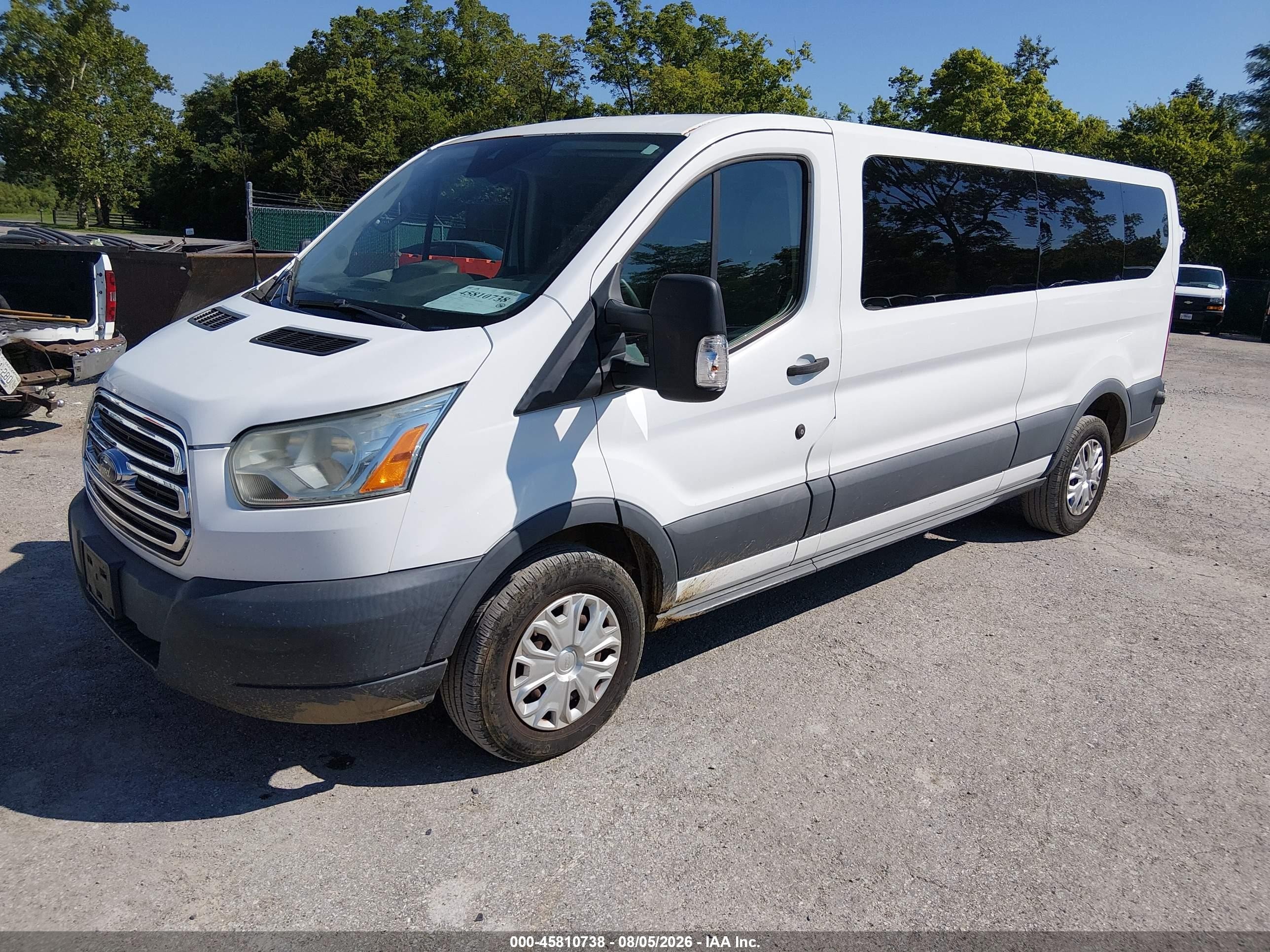 2015 Ford Transit-350 Xlt White vin: 1FBZX2ZM5FKB27963