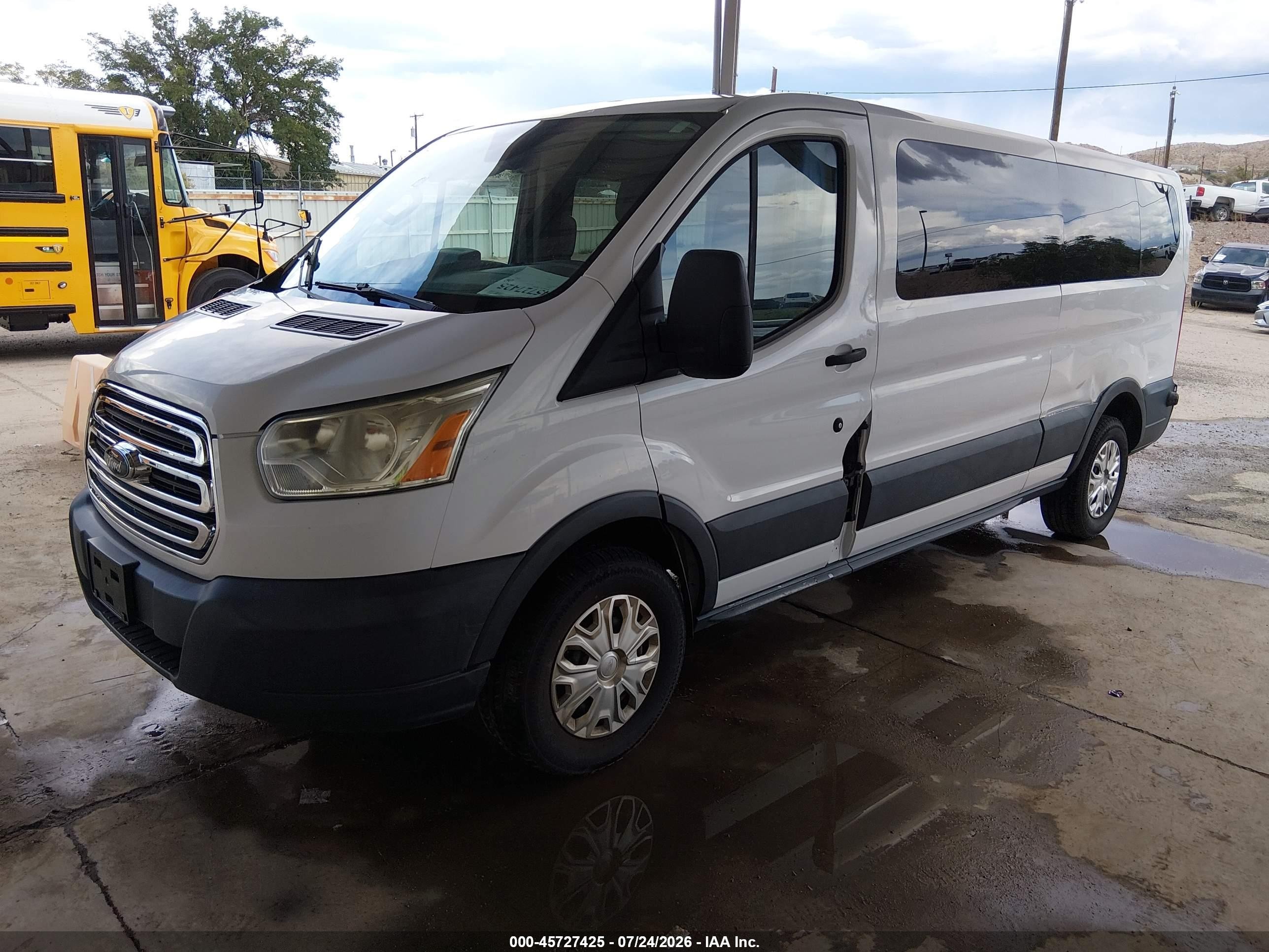 2015 Ford Transit-350 Xlt White vin: 1FBZX2ZM6FKB27728