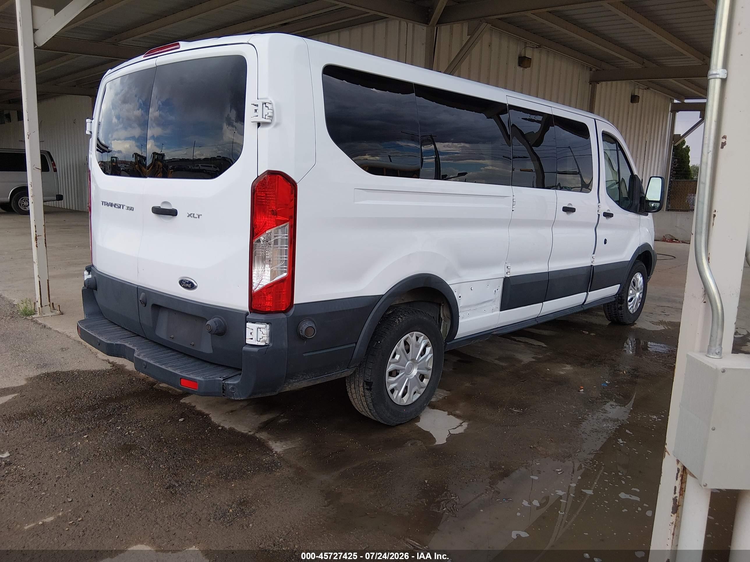 2015 Ford Transit-350 Xlt White vin: 1FBZX2ZM6FKB27728
