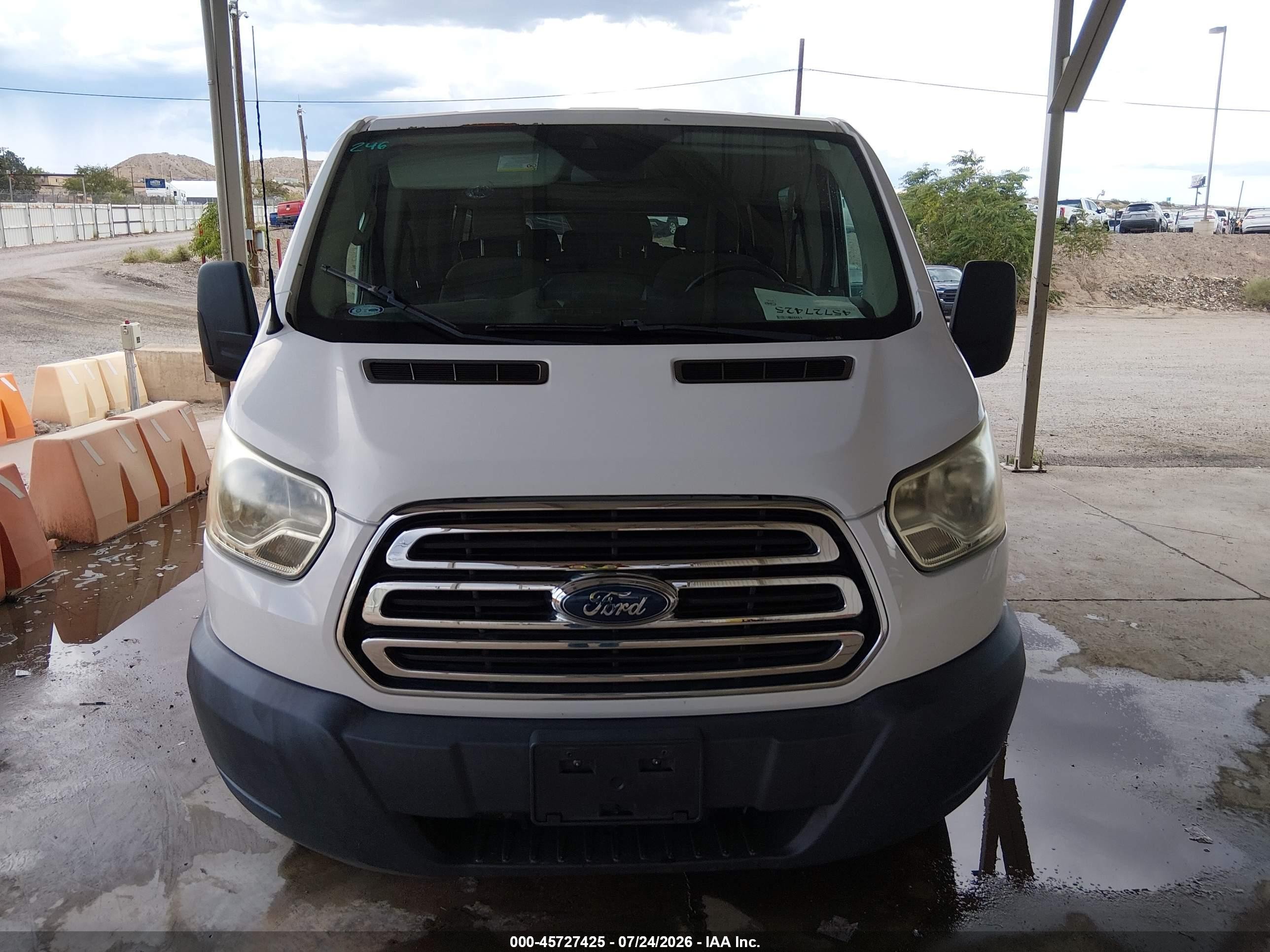 2015 Ford Transit-350 Xlt White vin: 1FBZX2ZM6FKB27728