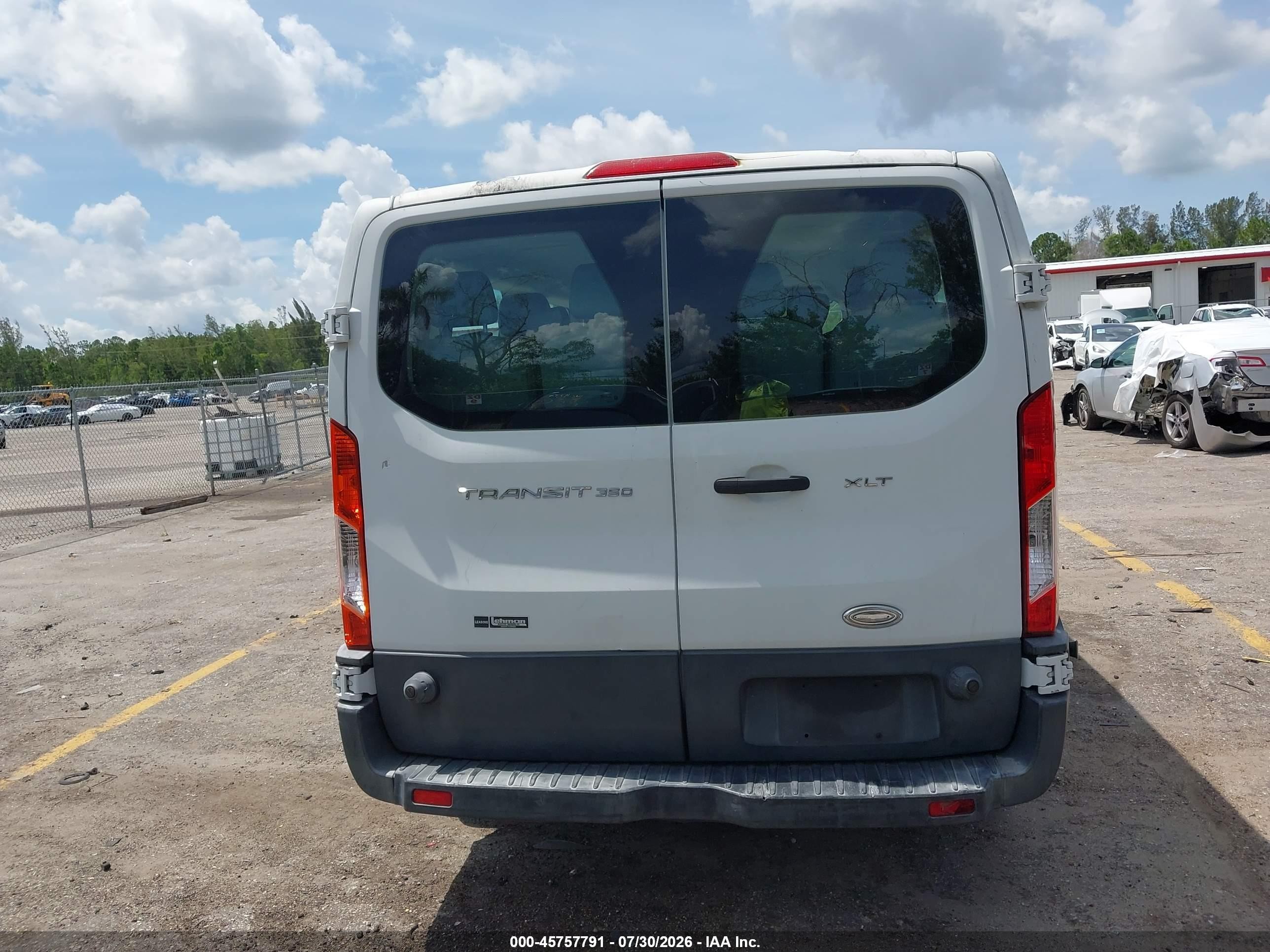 2015 Ford Transit-350 Xlt White vin: 1FBZX2ZM7FKA17917
