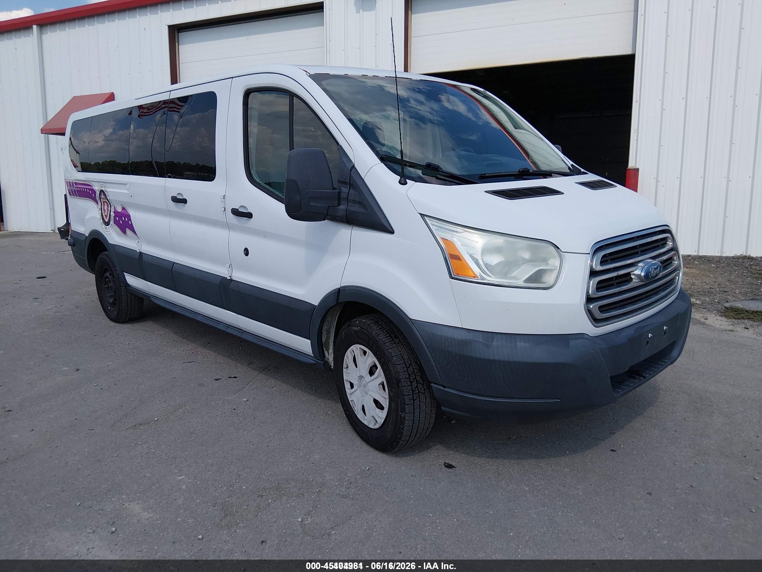 2015 Ford Transit-350 Xlt White vin: 1FBZX2ZM7FKA31218