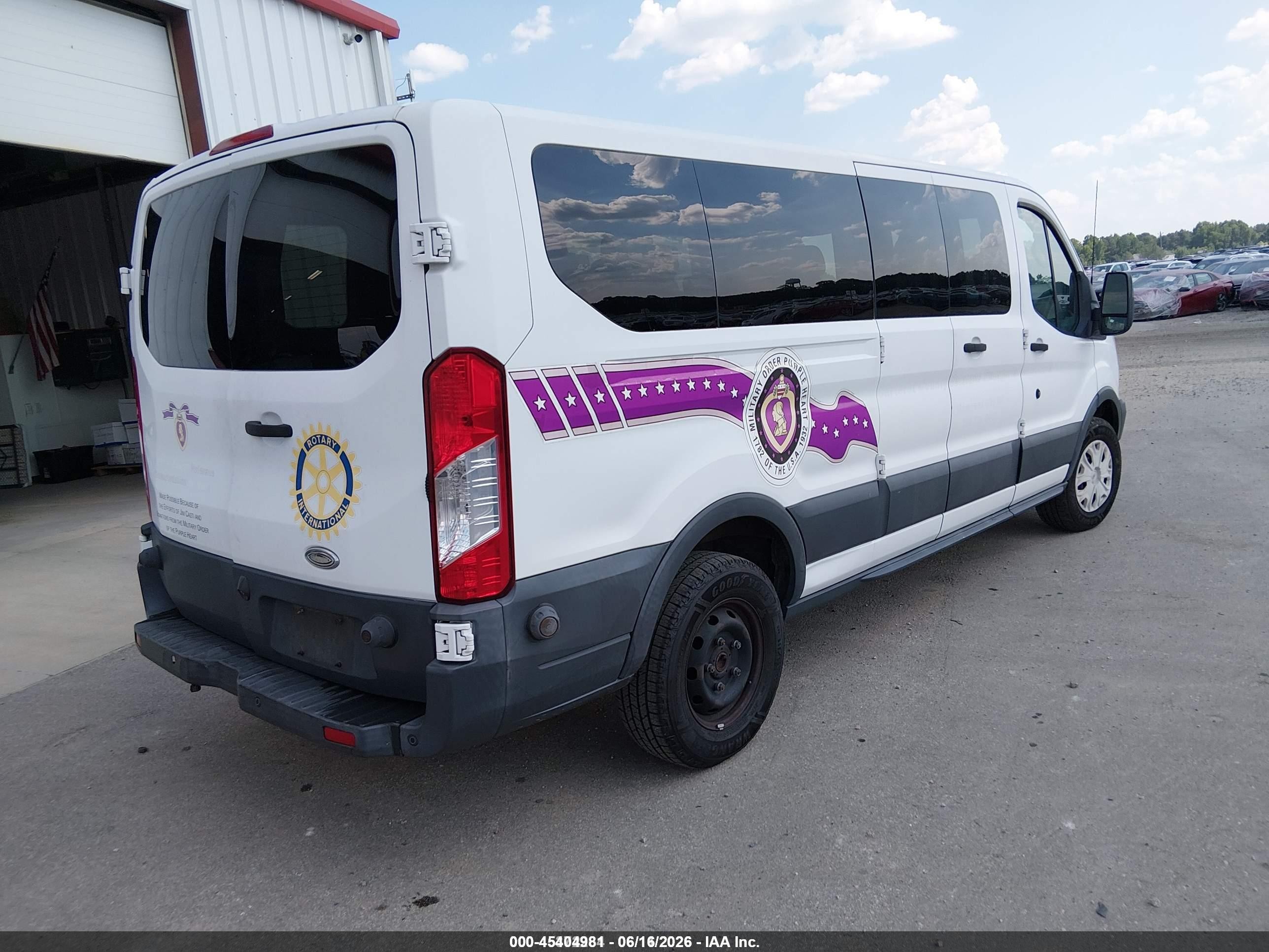 2015 Ford Transit-350 Xlt White vin: 1FBZX2ZM7FKA31218
