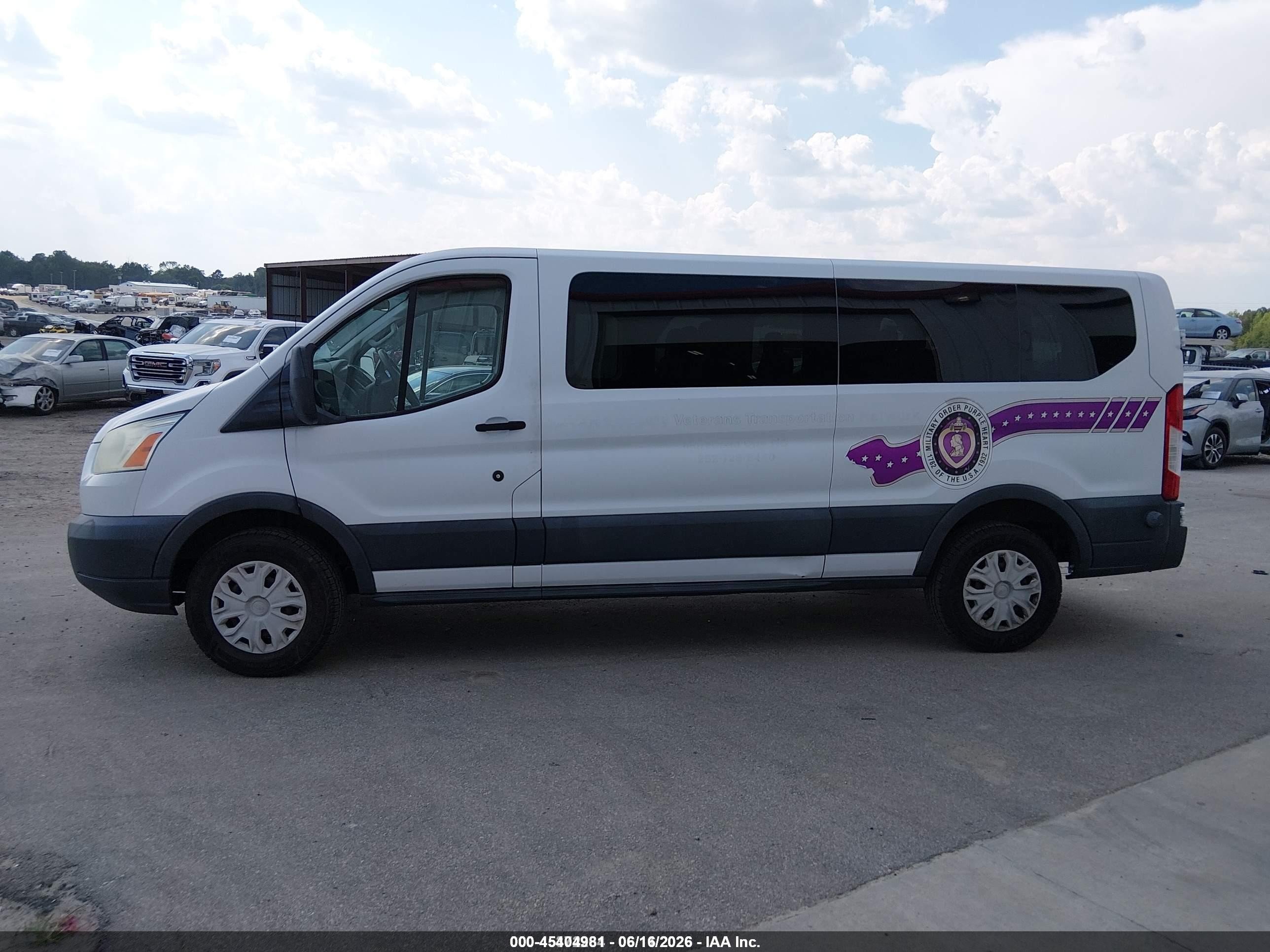 2015 Ford Transit-350 Xlt White vin: 1FBZX2ZM7FKA31218