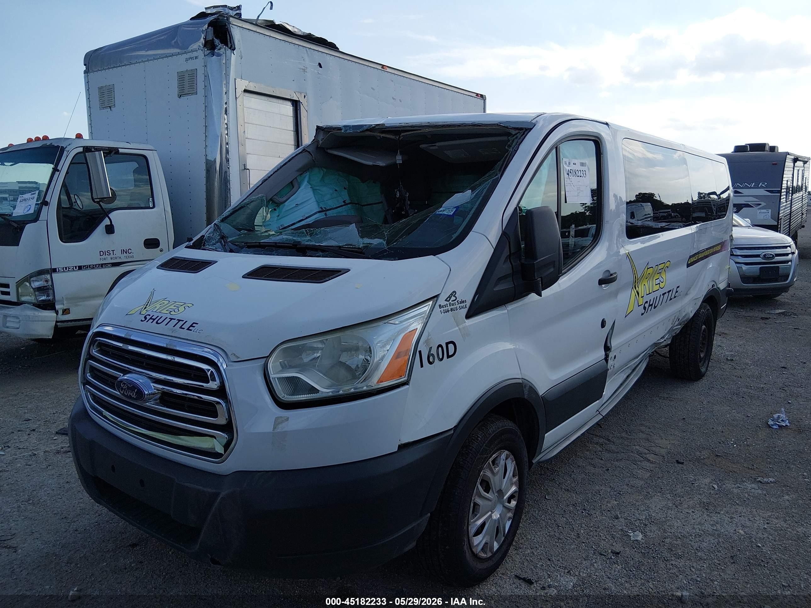 2015 Ford Transit-350 Xlt White vin: 1FBZX2ZM9FKA30832