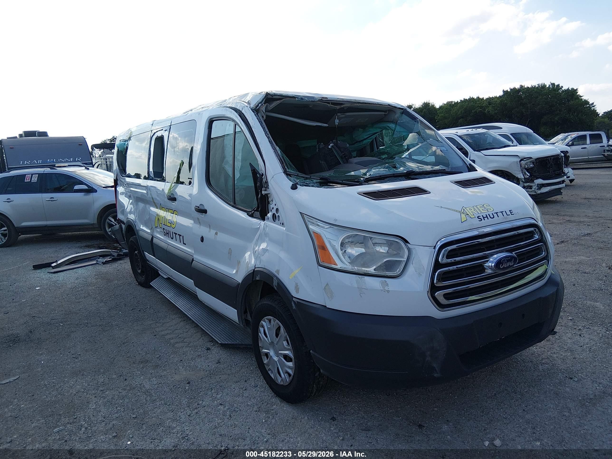 2015 Ford Transit-350 Xlt White vin: 1FBZX2ZM9FKA30832