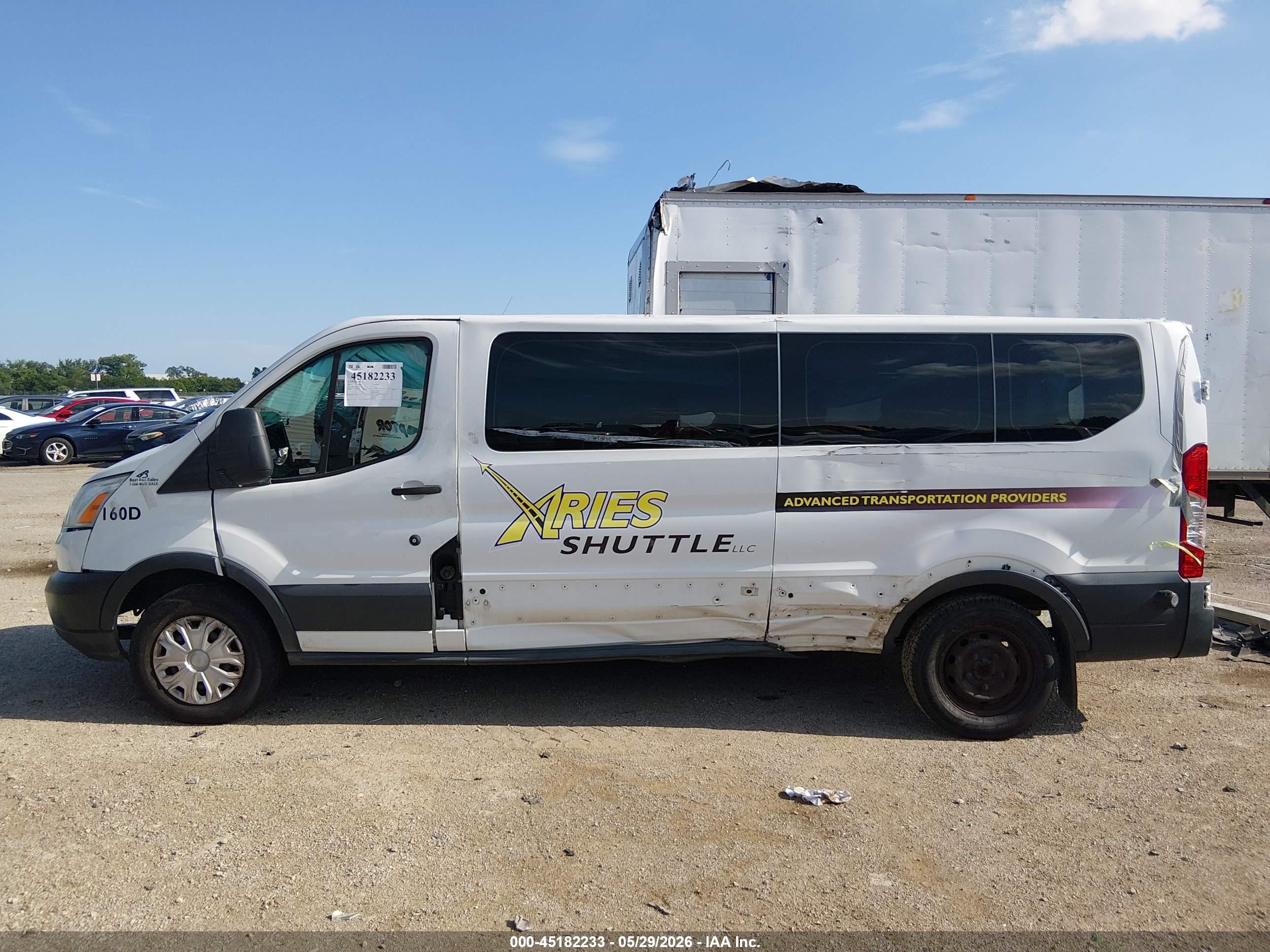 2015 Ford Transit-350 Xlt White vin: 1FBZX2ZM9FKA30832