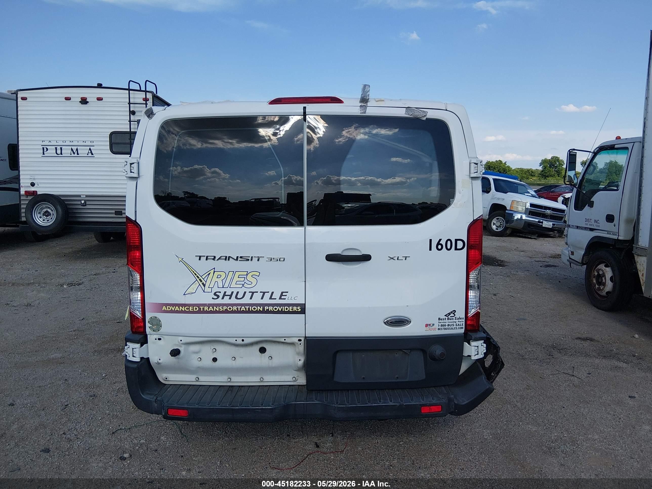 2015 Ford Transit-350 Xlt White vin: 1FBZX2ZM9FKA30832