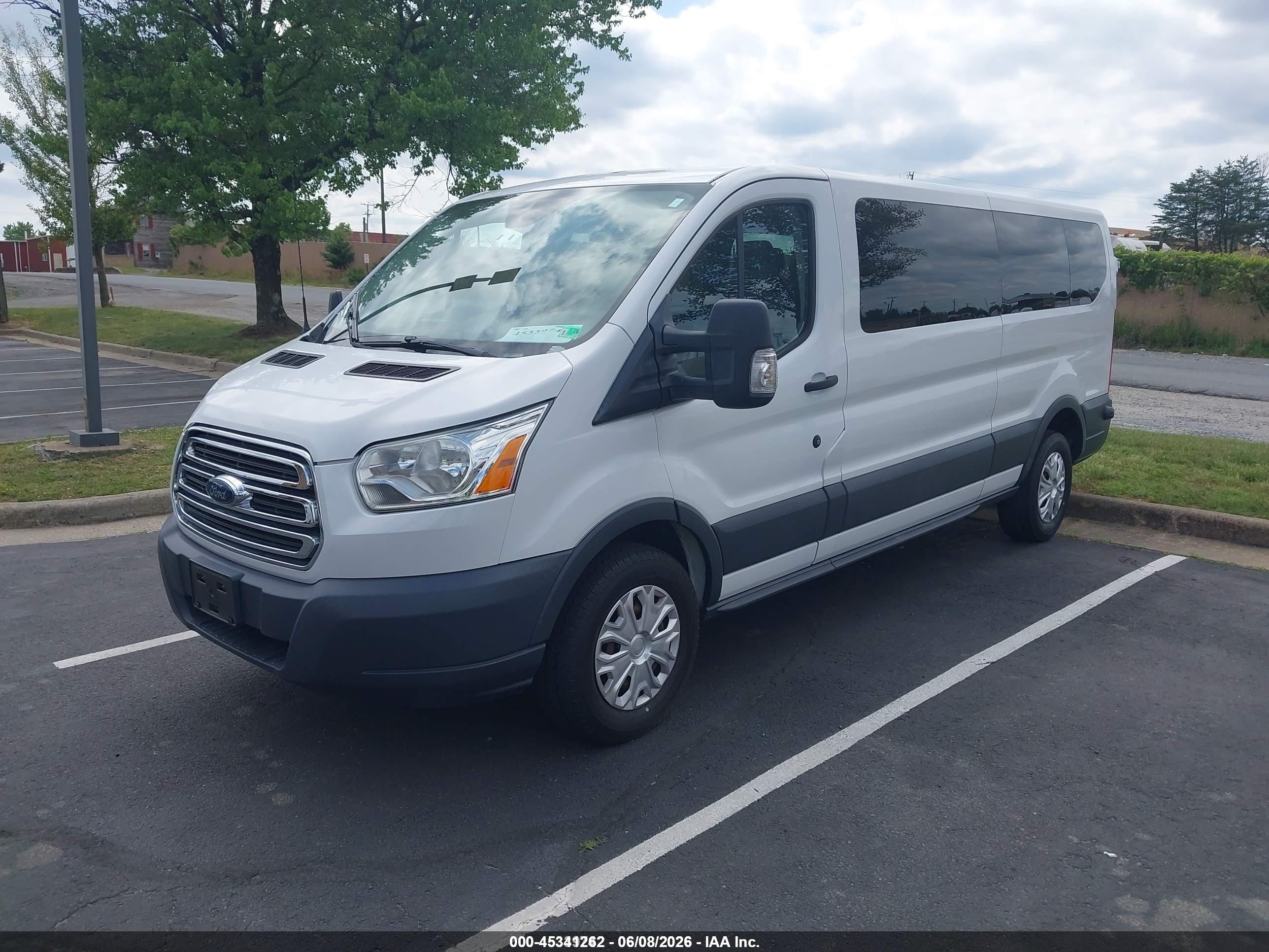 2015 Ford Transit-350 Xlt White vin: 1FBZX2ZM9FKB10132