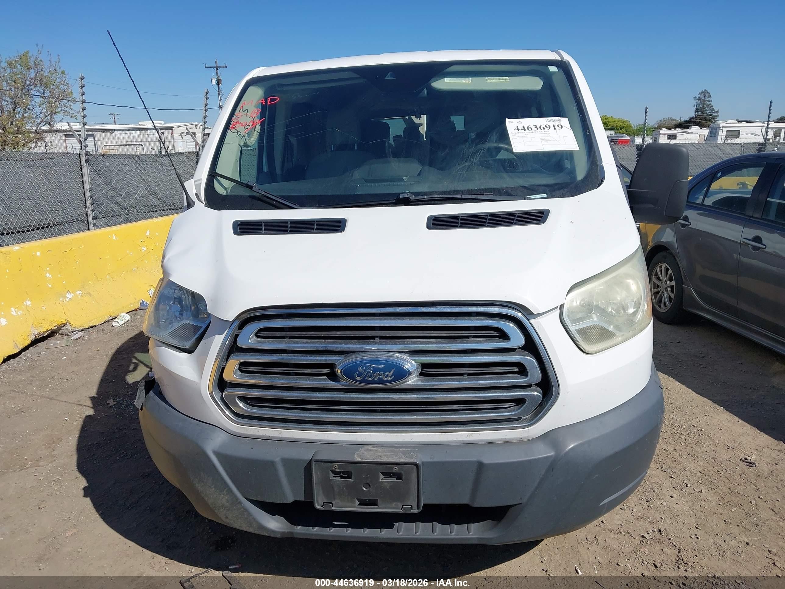 2015 Ford Transit-350 Xlt White vin: 1FBZX2ZM9FKB27884