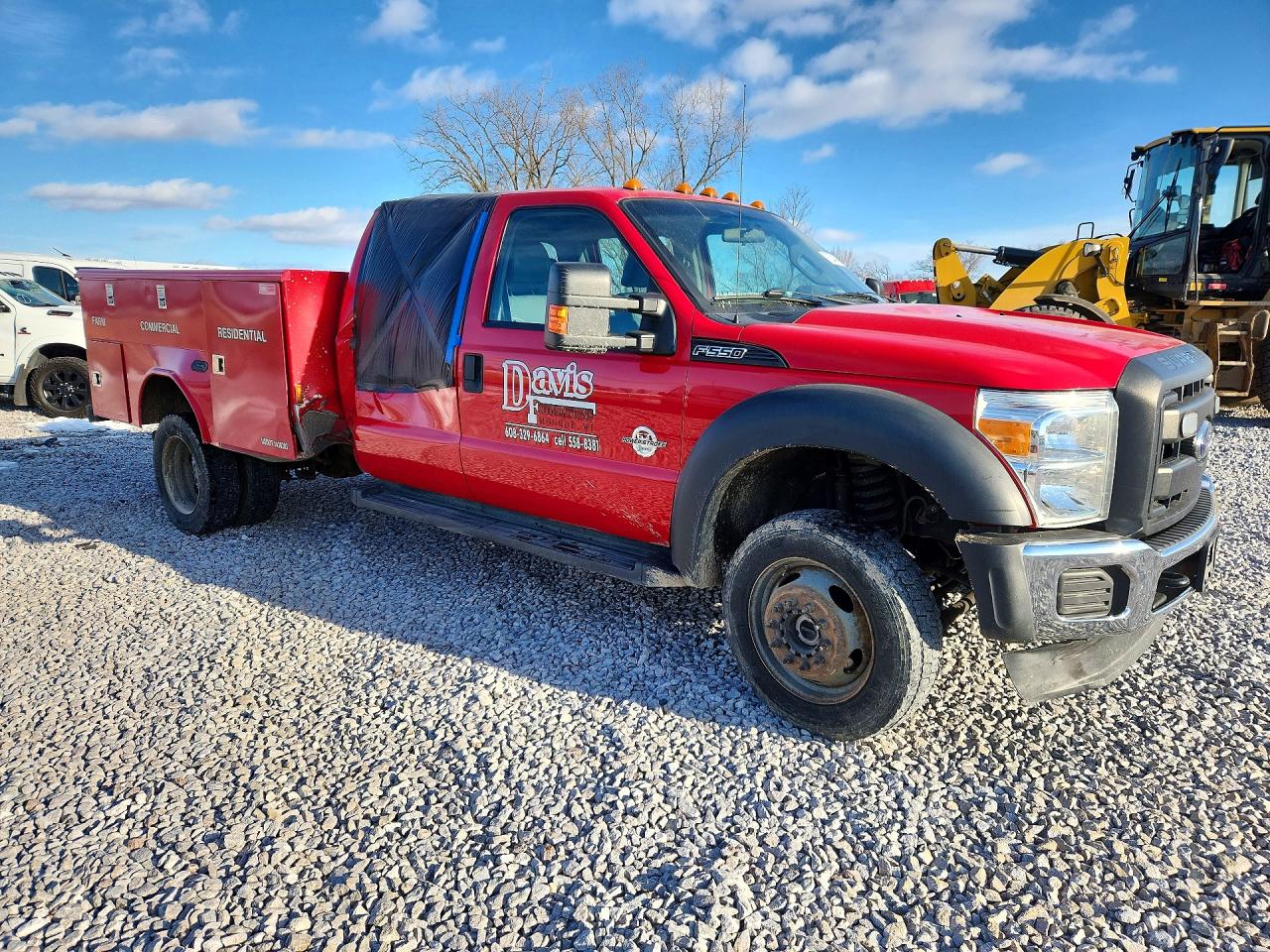 2014 Ford F550 Super Duty Utility / Service Truck Red vin: 1FD0W5HT2EEA61902