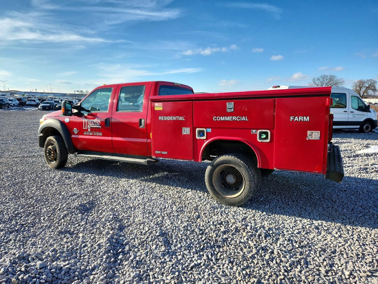 2014 Ford F550 Super Duty Utility / Service Truck Red vin: 1FD0W5HT2EEA61902
