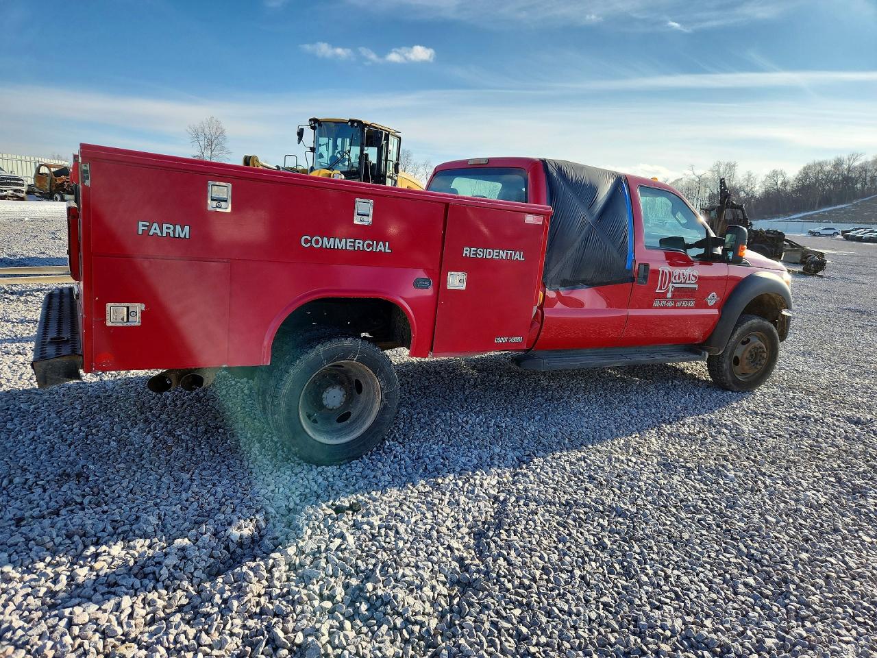 2014 Ford F550 Super Duty Utility / Service Truck Red vin: 1FD0W5HT2EEA61902