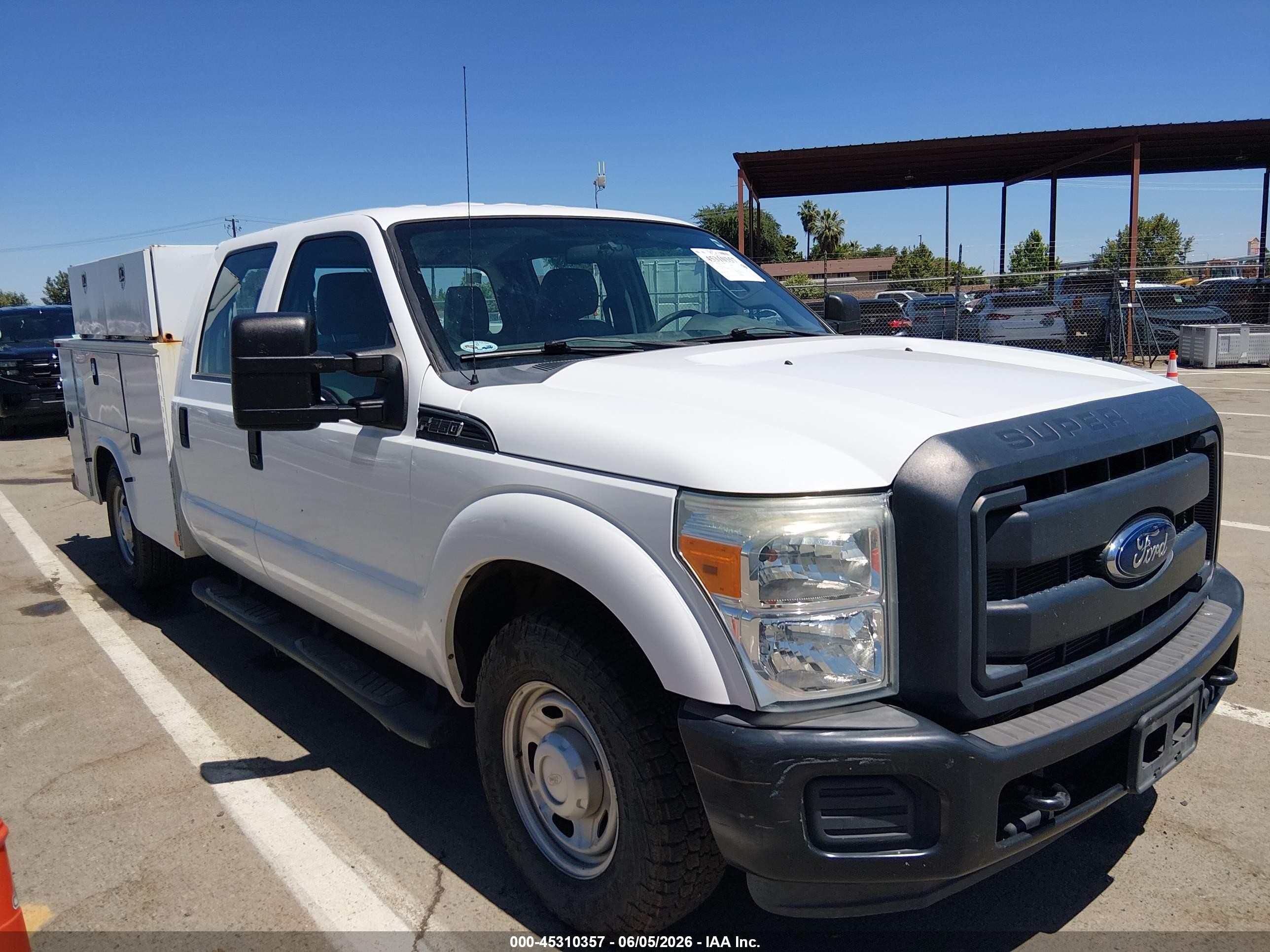 2015 Ford F-250 Xl White vin: 1FD7W2A61FED30829