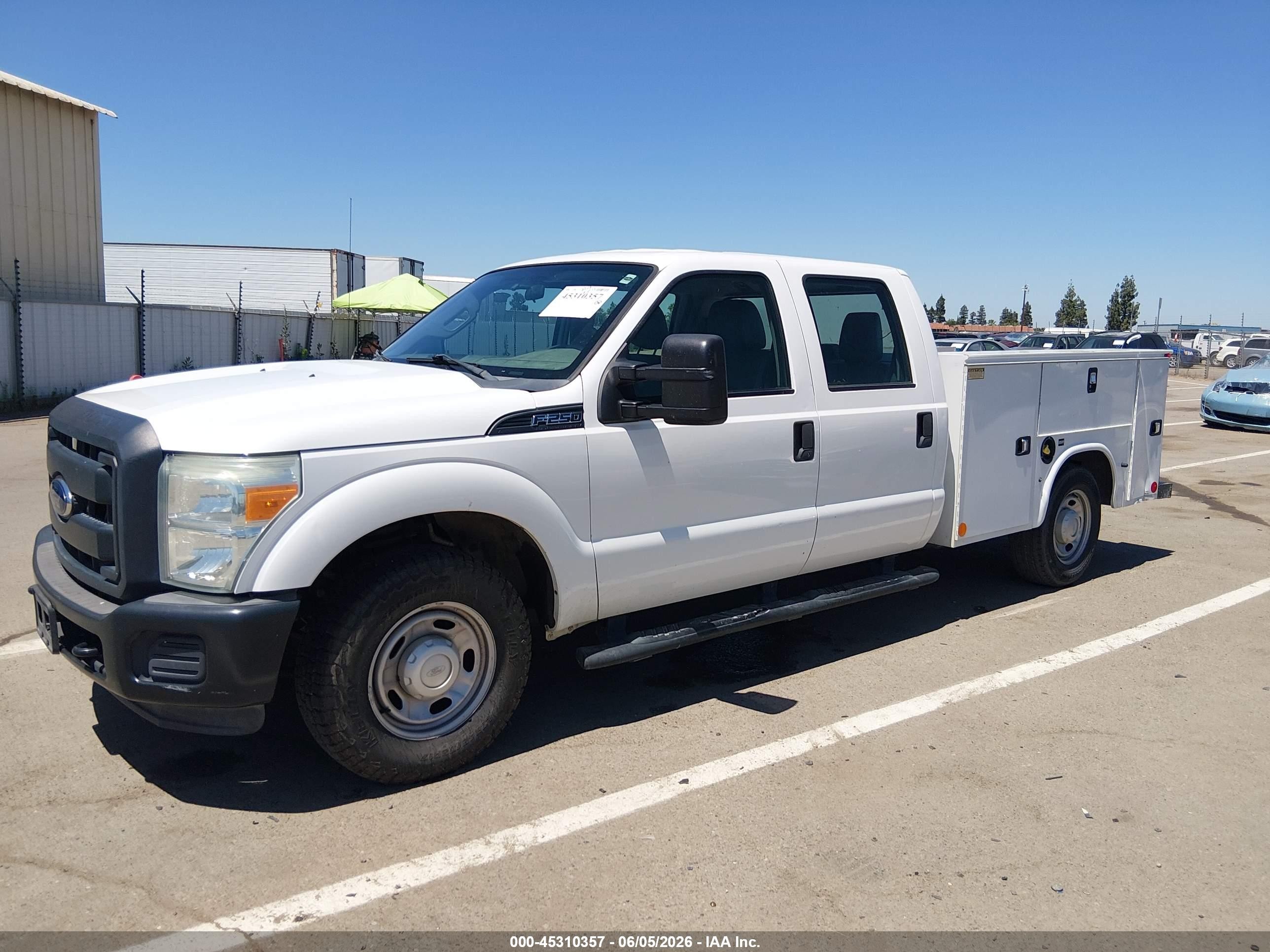 2015 Ford F-250 Xl White vin: 1FD7W2A61FED30829