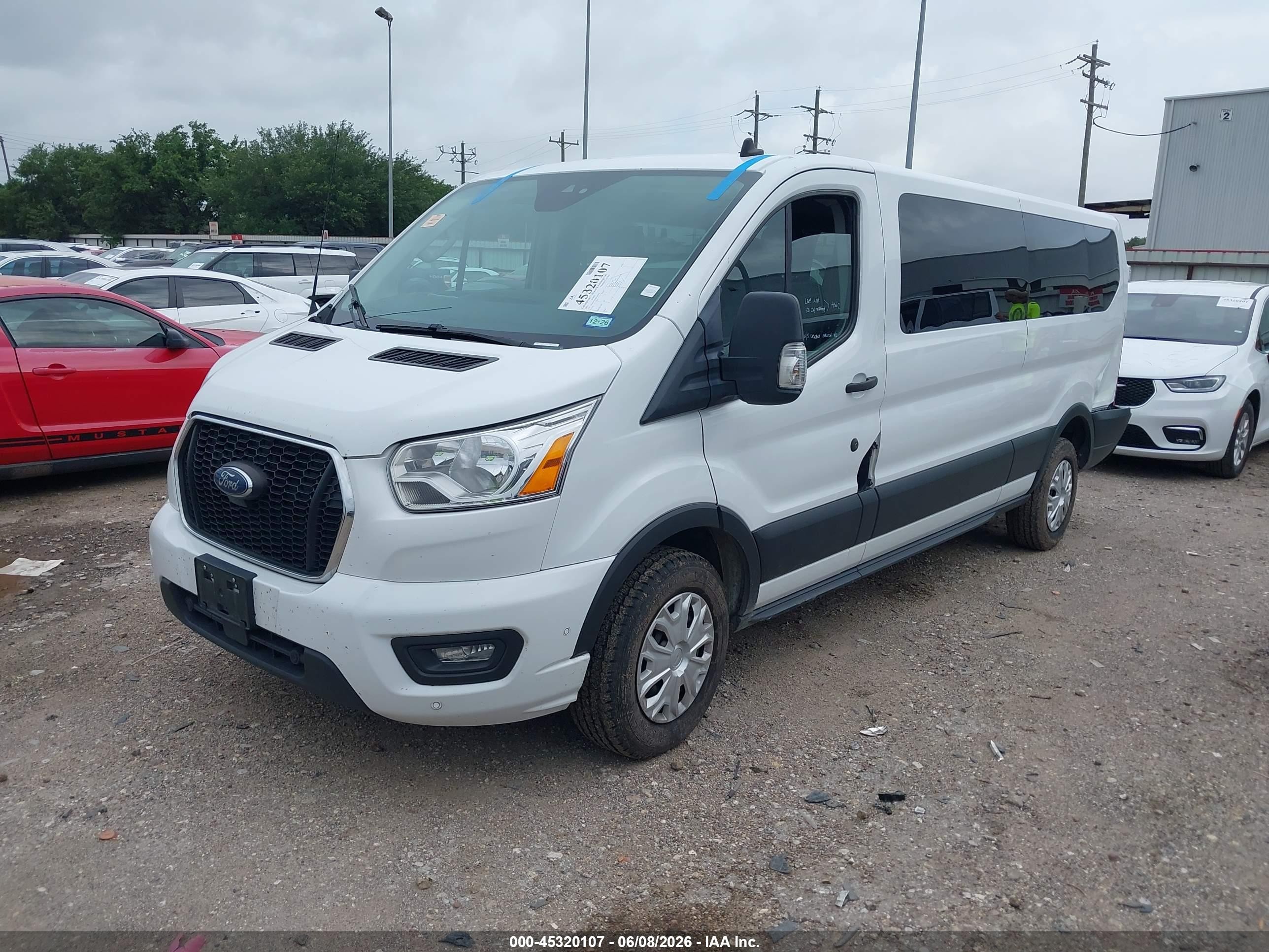 2021 Ford Transit-350 Passenger Van Xlt White vin: 1FDAX2Y82MKA64259