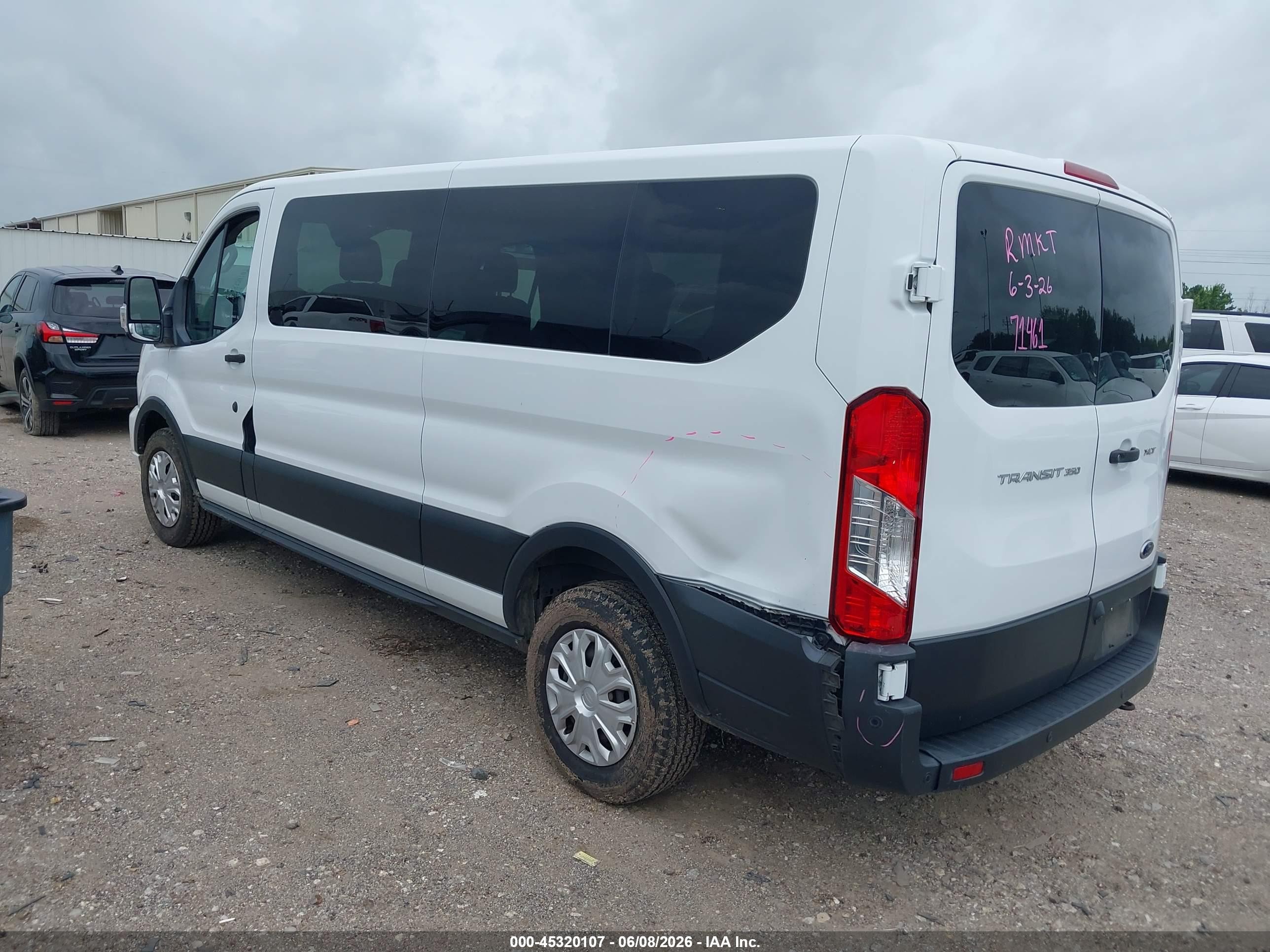 2021 Ford Transit-350 Passenger Van Xlt White vin: 1FDAX2Y82MKA64259