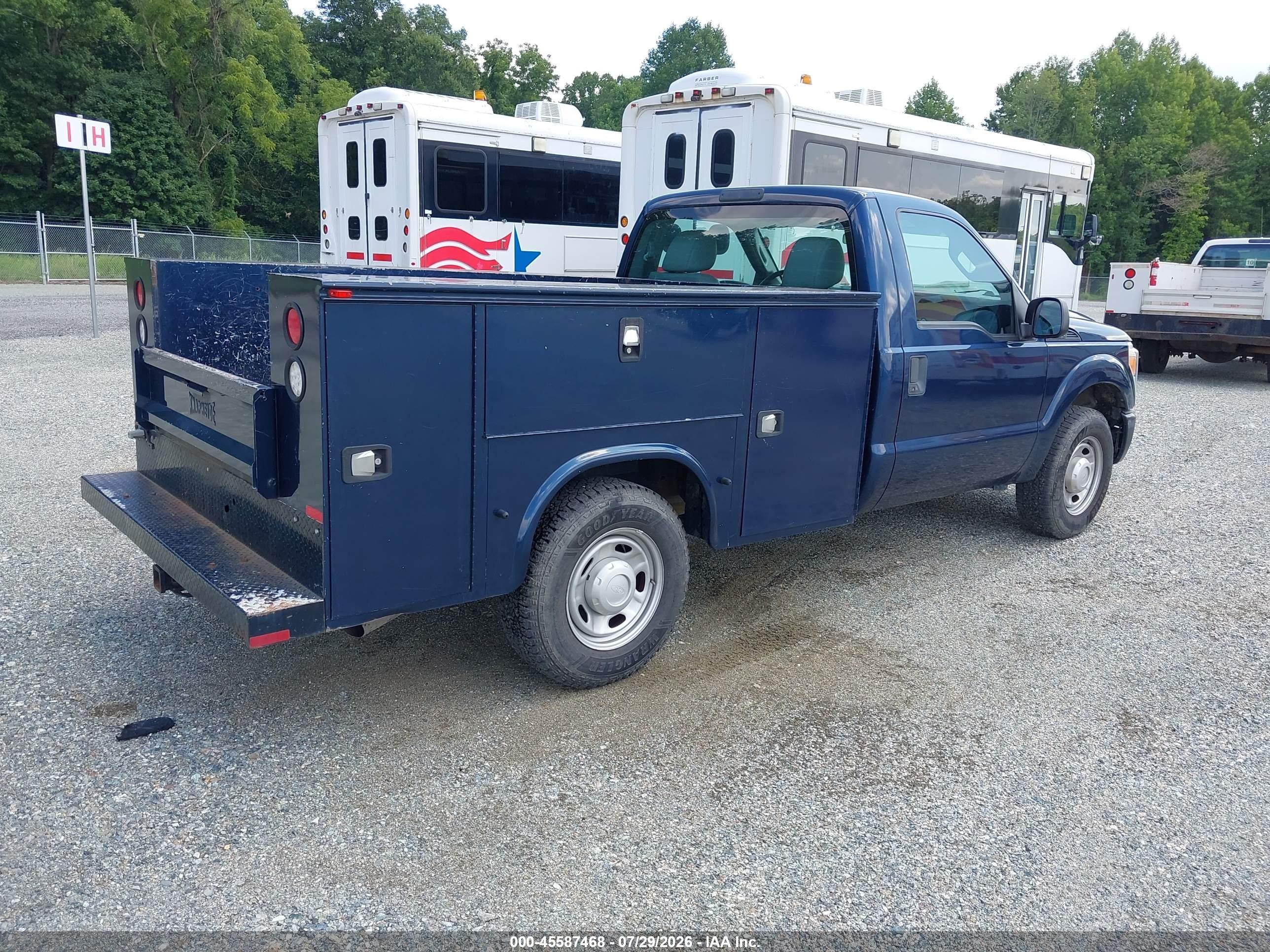 2015 Ford F-250 Xl Blue vin: 1FDBF2A60FED31853