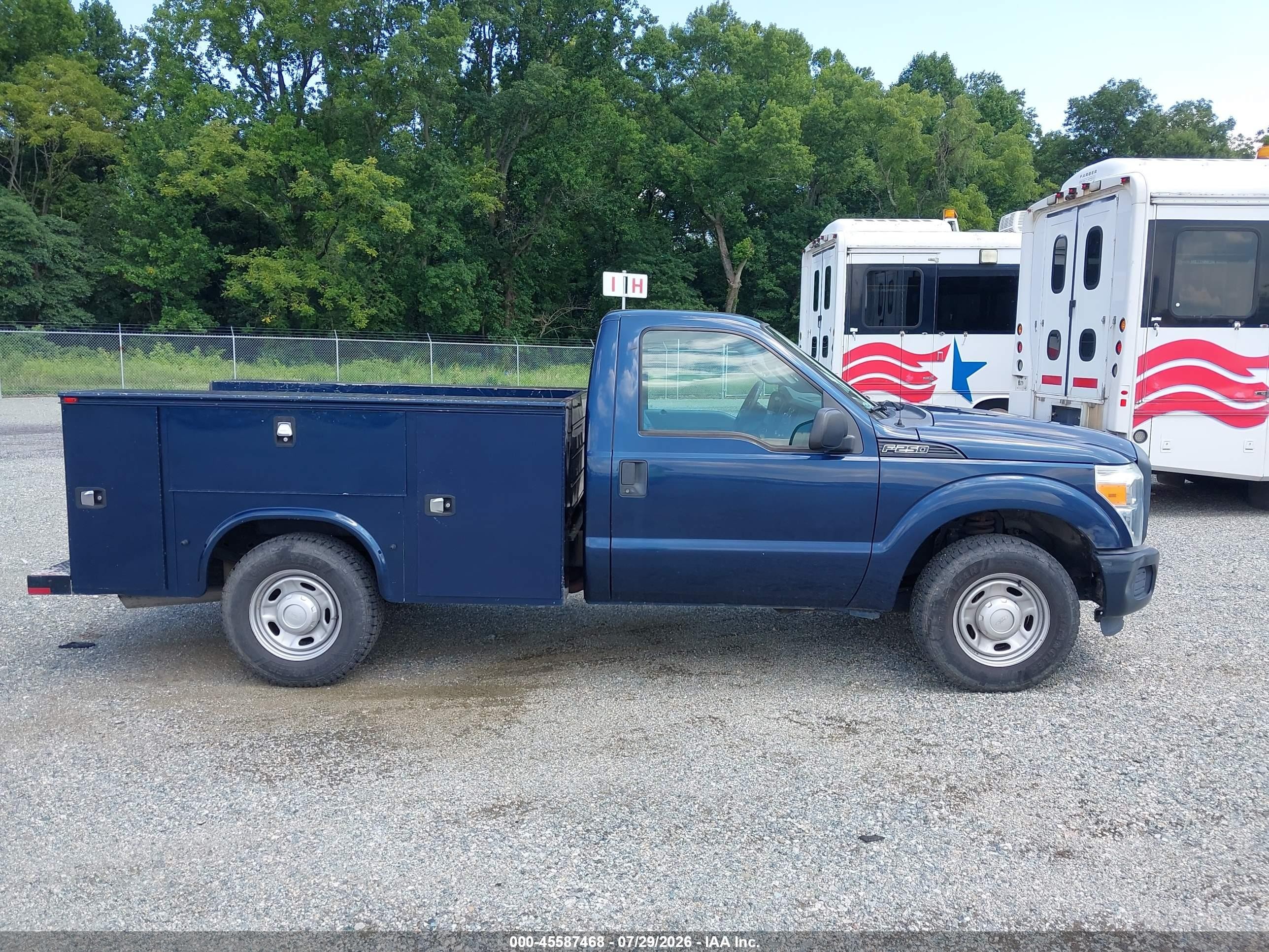 2015 Ford F-250 Xl Blue vin: 1FDBF2A60FED31853