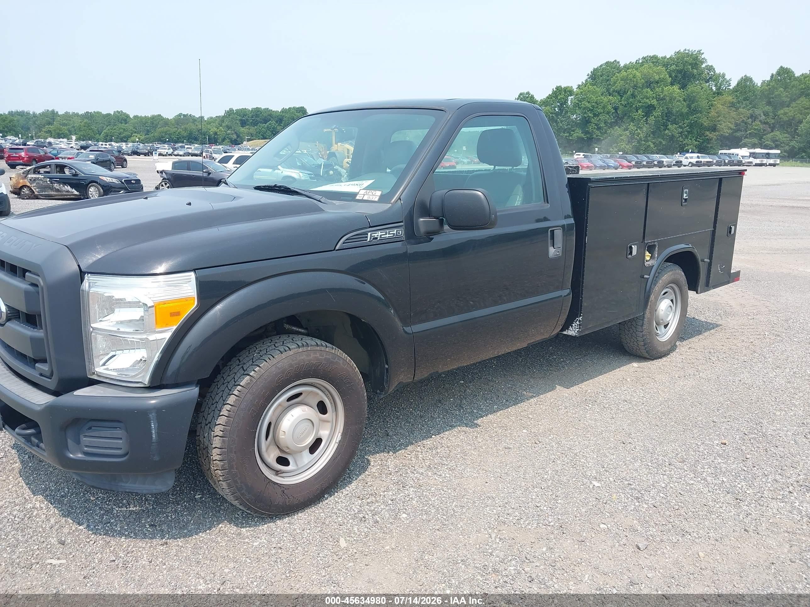 2015 Ford F-250 Xl Black vin: 1FDBF2A60FED31867