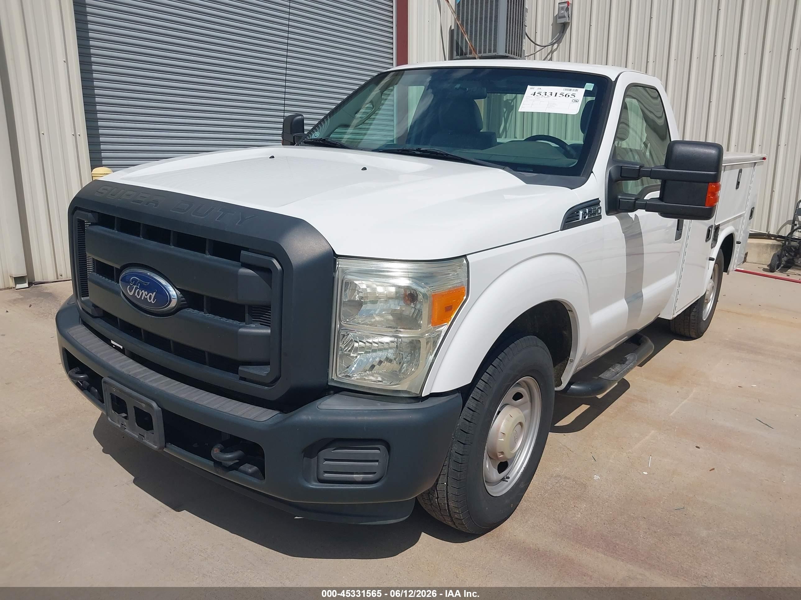 2015 Ford F-250 Xl White vin: 1FDBF2A61FED45437