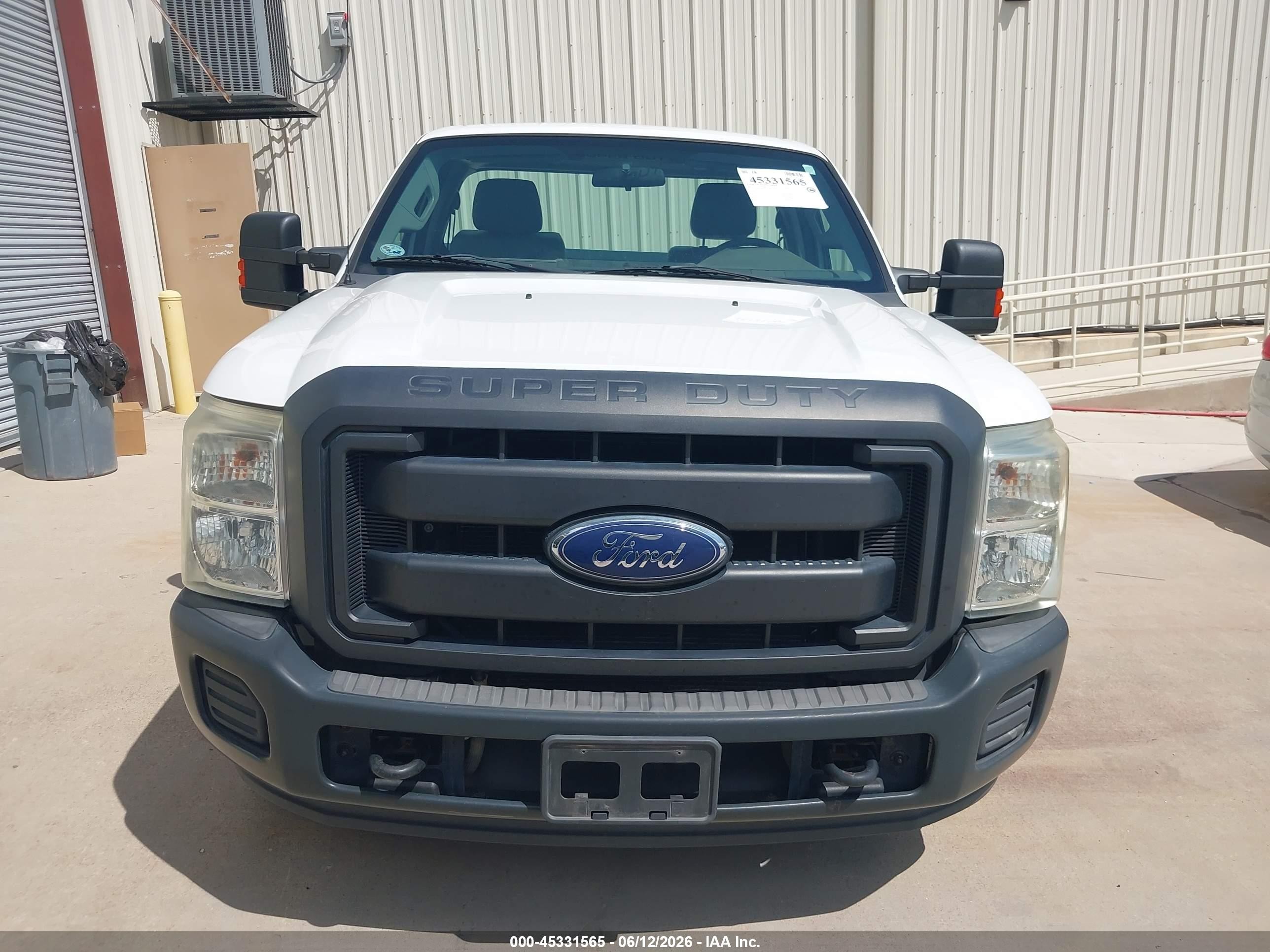2015 Ford F-250 Xl White vin: 1FDBF2A61FED45437