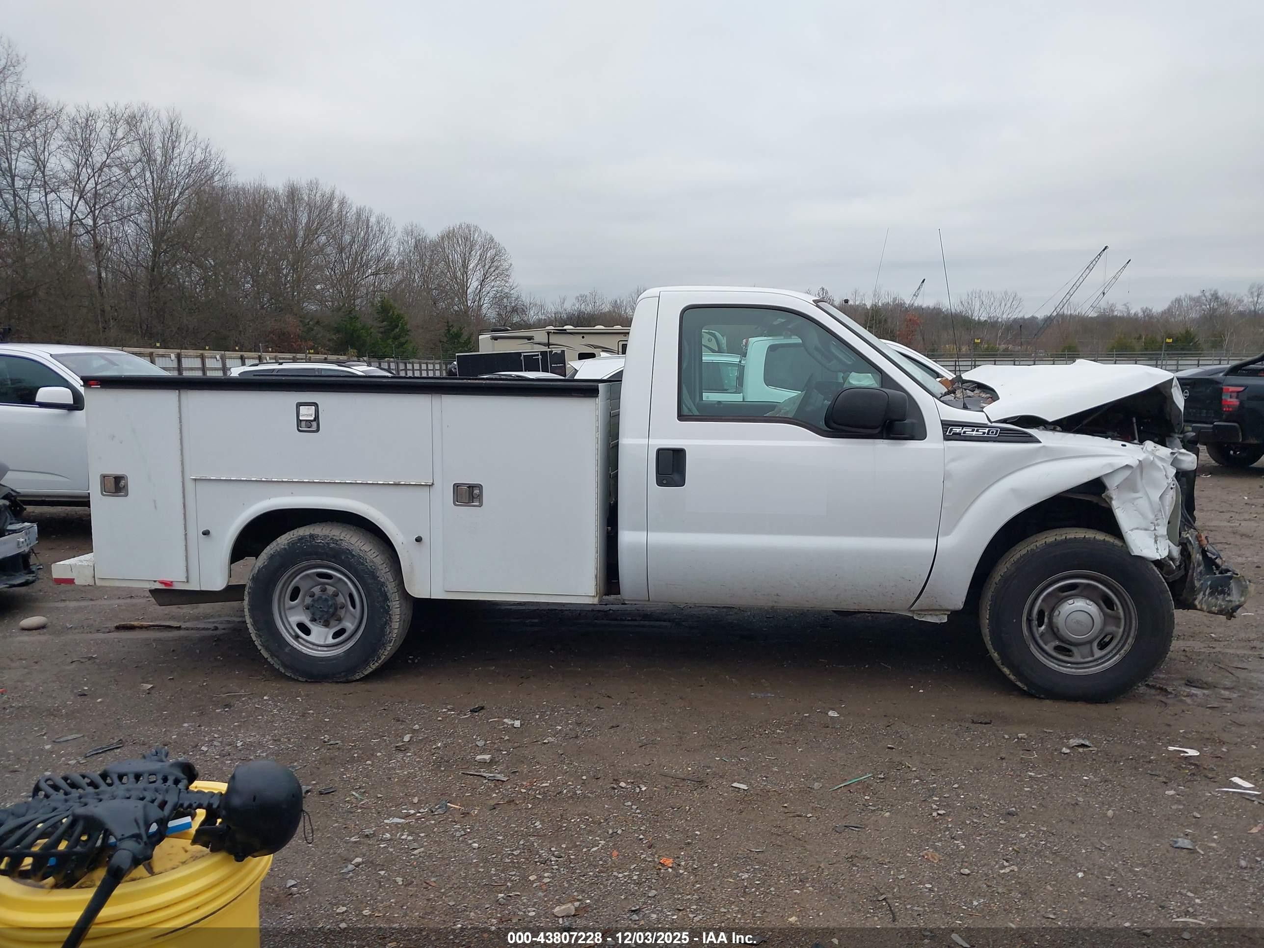 2012 Ford F-250 Xl White vin: 1FDBF2A62CEC63423