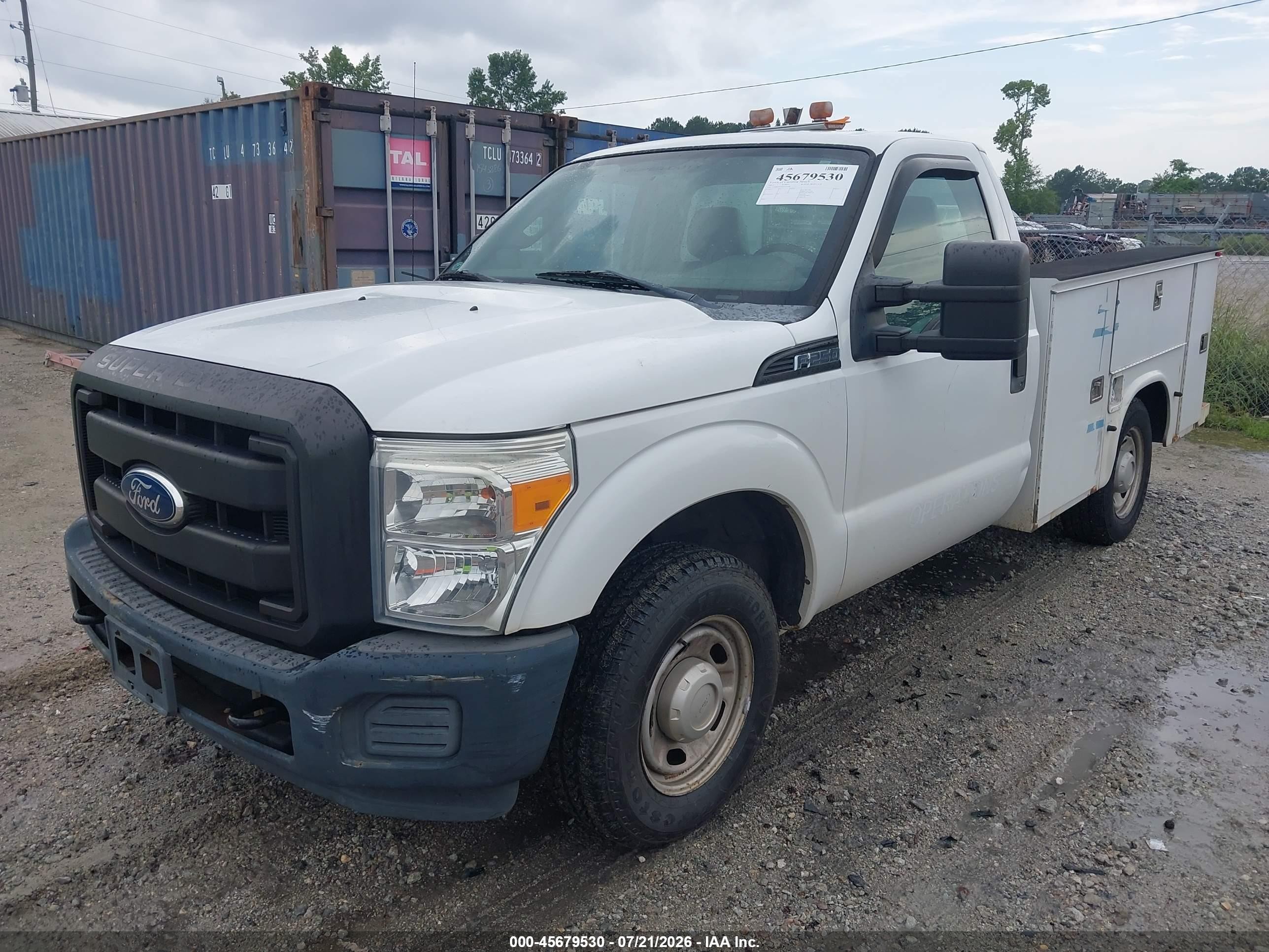 2012 Ford Super Duty F-250 Srw Xl White vin: 1FDBF2A67CEA41296