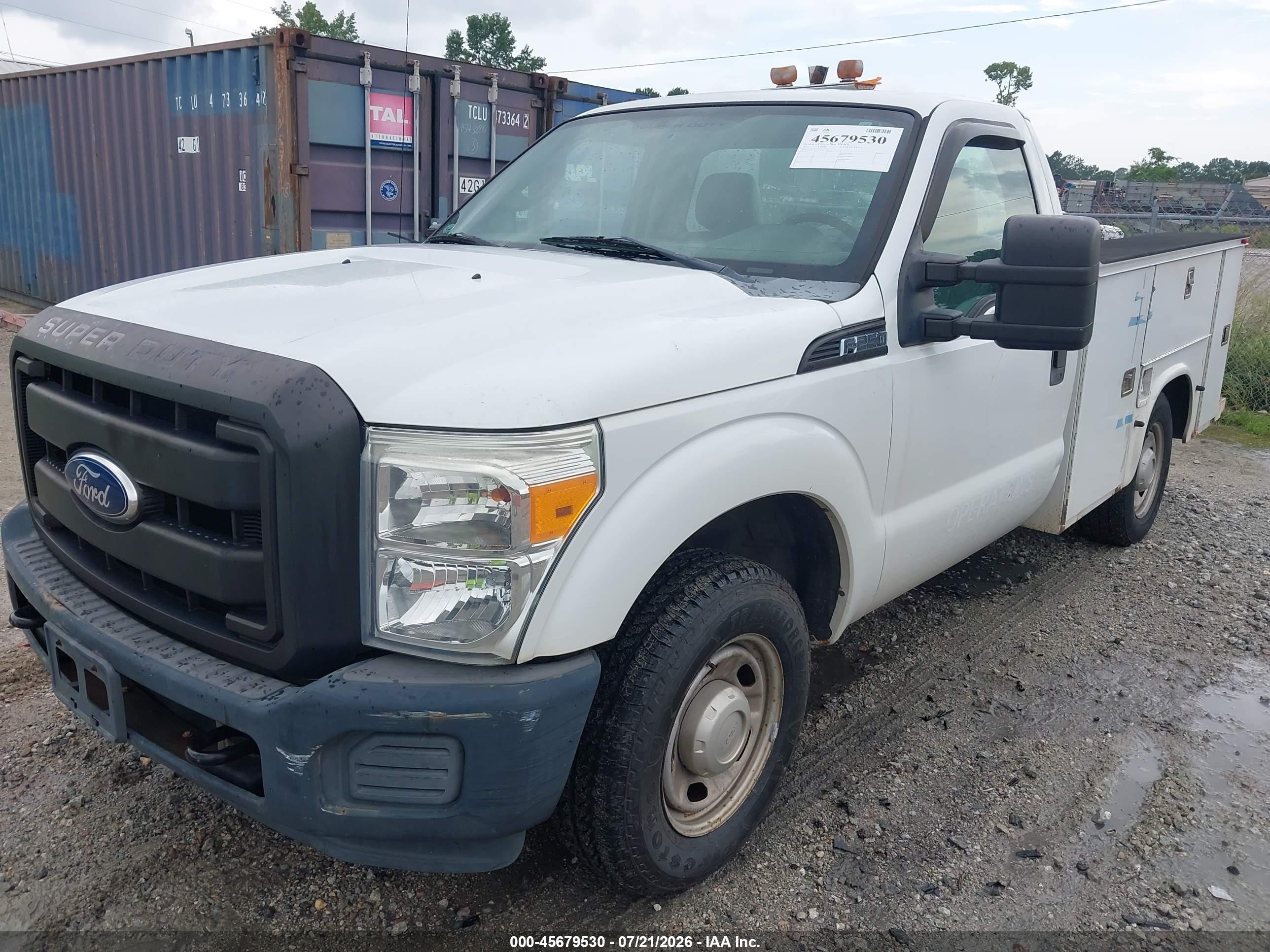 2012 Ford Super Duty F-250 Srw Xl White vin: 1FDBF2A67CEA41296