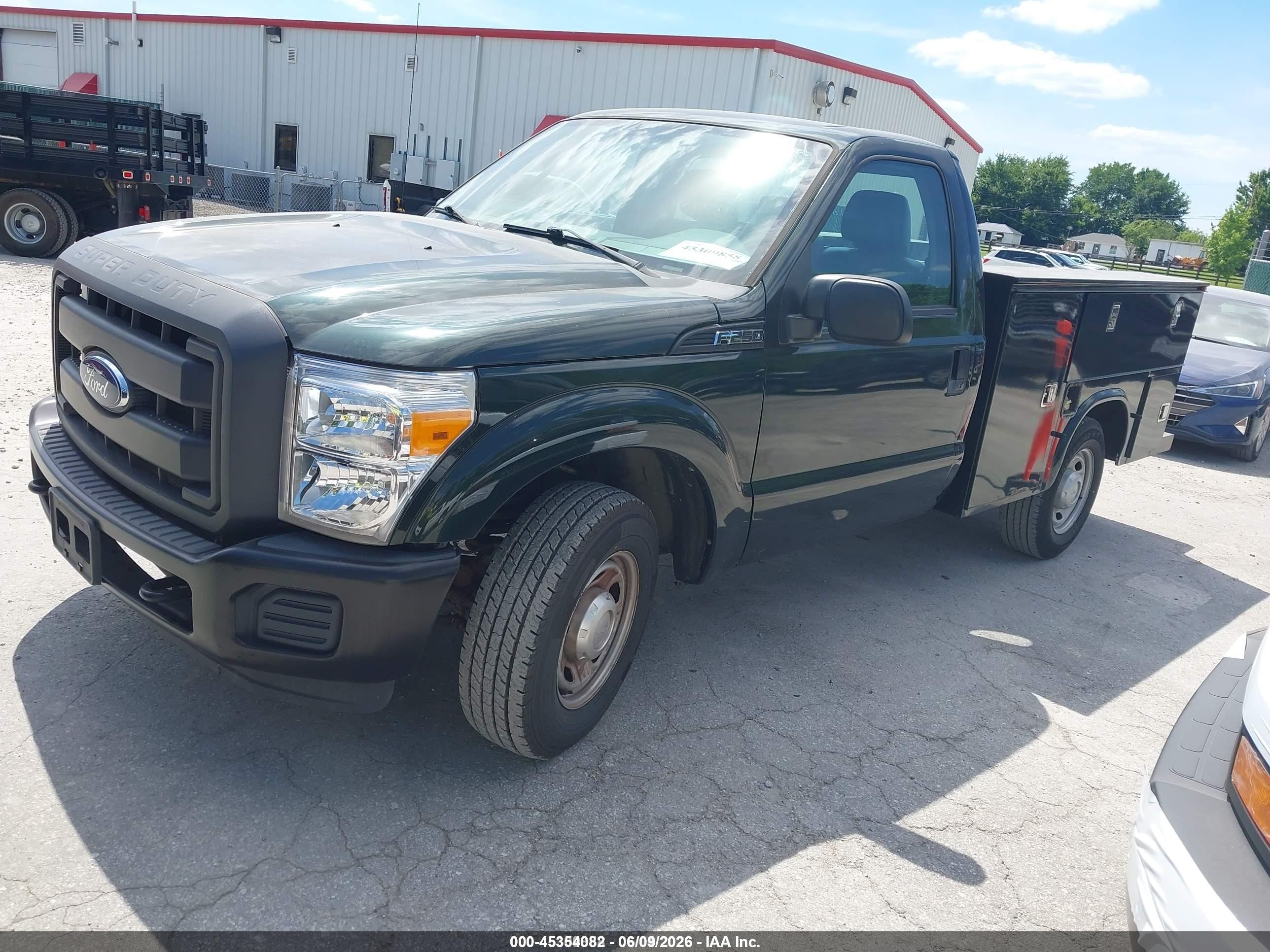 2014 Ford F-250 Xl Green vin: 1FDBF2A67EEA27580