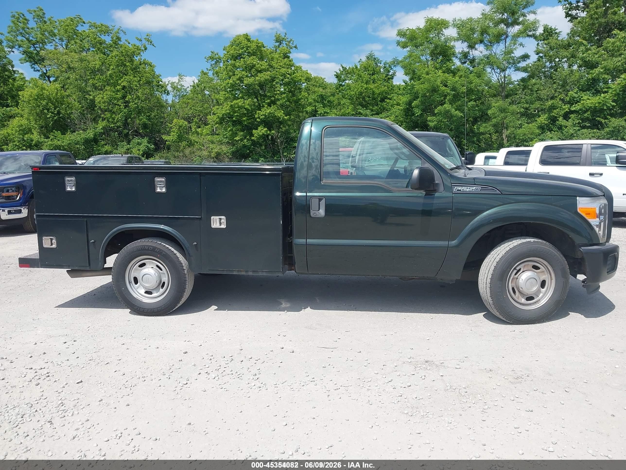 2014 Ford F-250 Xl Green vin: 1FDBF2A67EEA27580