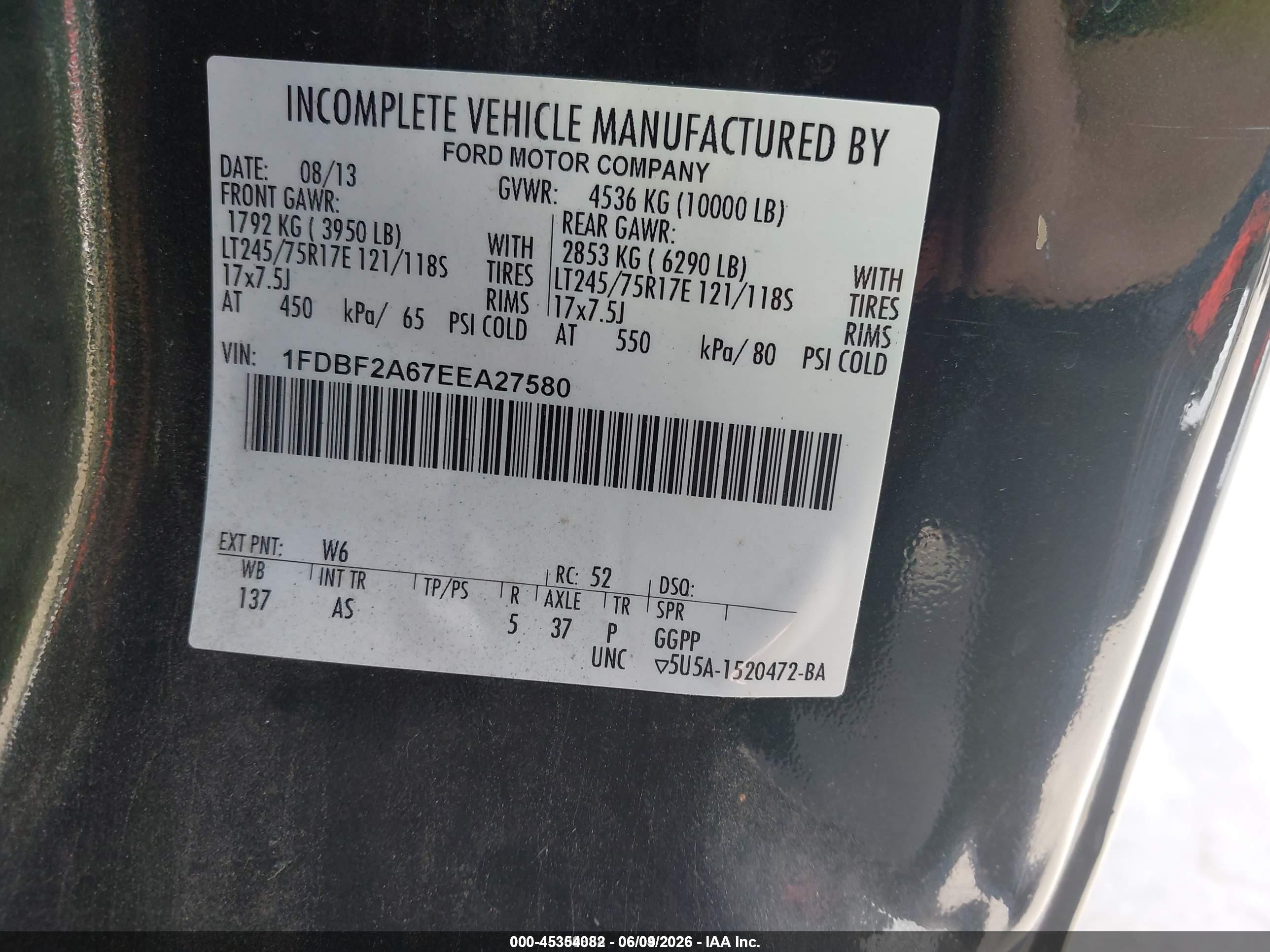 2014 Ford F-250 Xl Green vin: 1FDBF2A67EEA27580