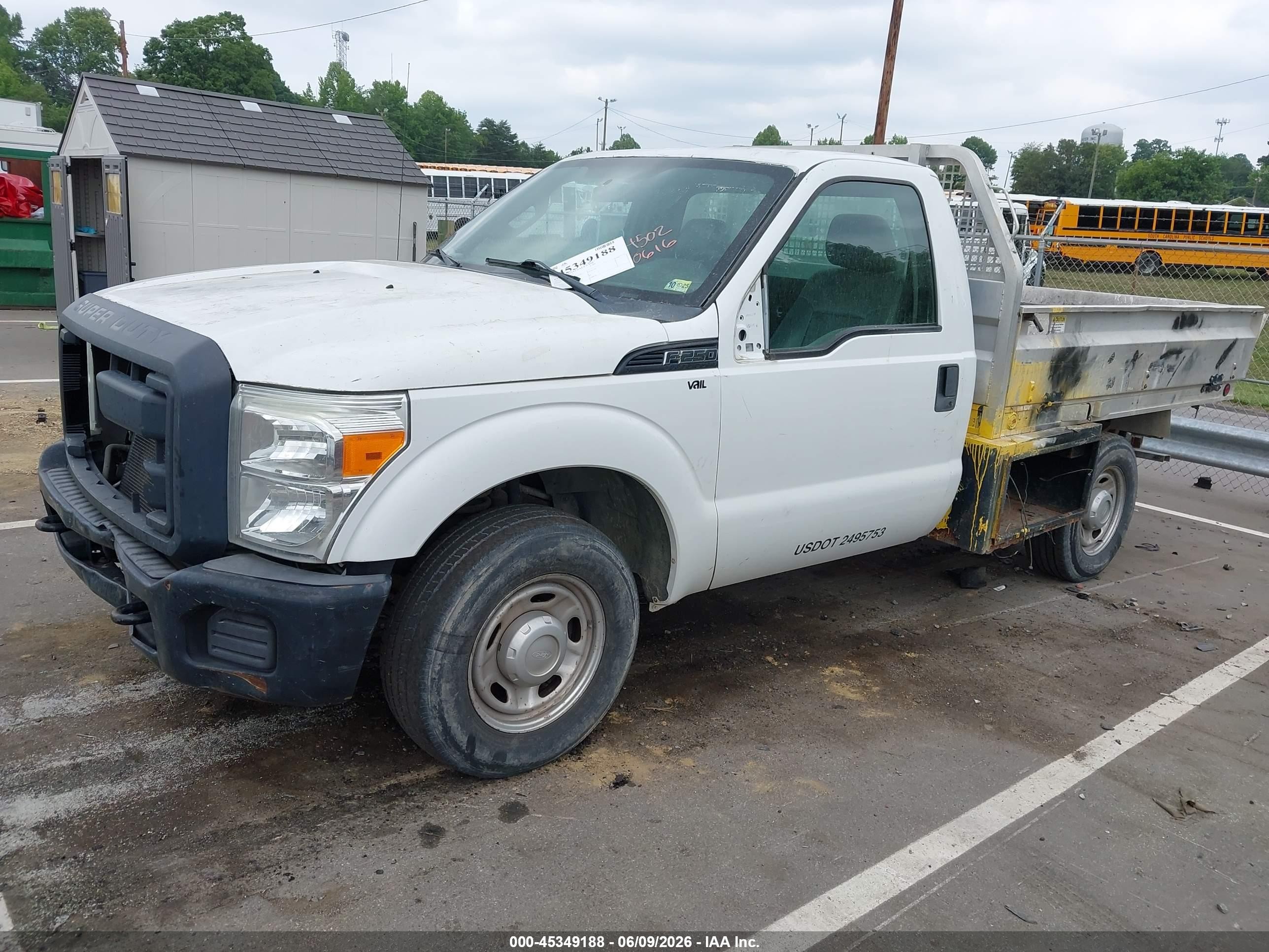 2012 Ford F-250 Xl White vin: 1FDBF2A68CEB45313