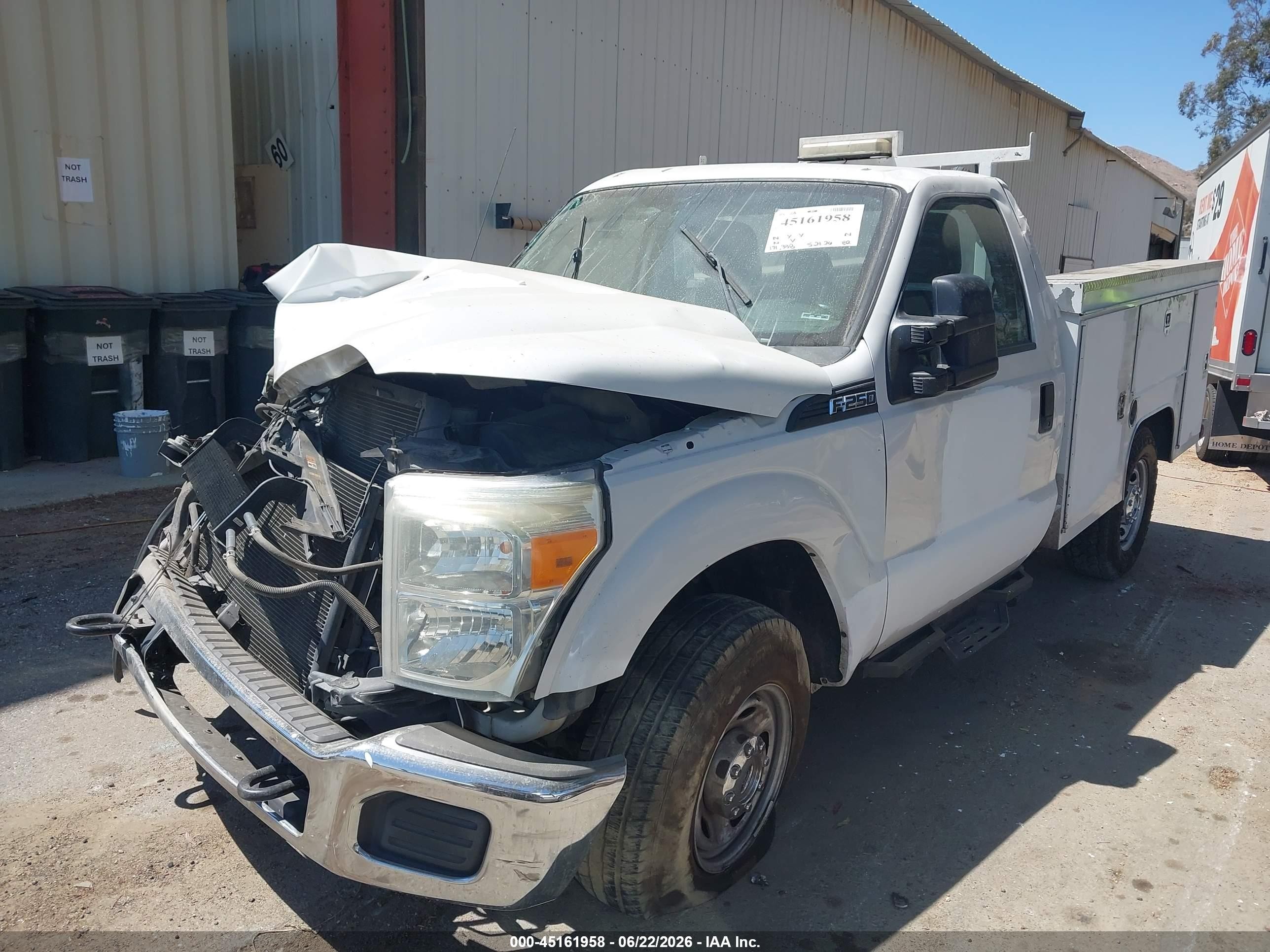 2015 Ford F-250 Xl White vin: 1FDBF2A6XFEB15816