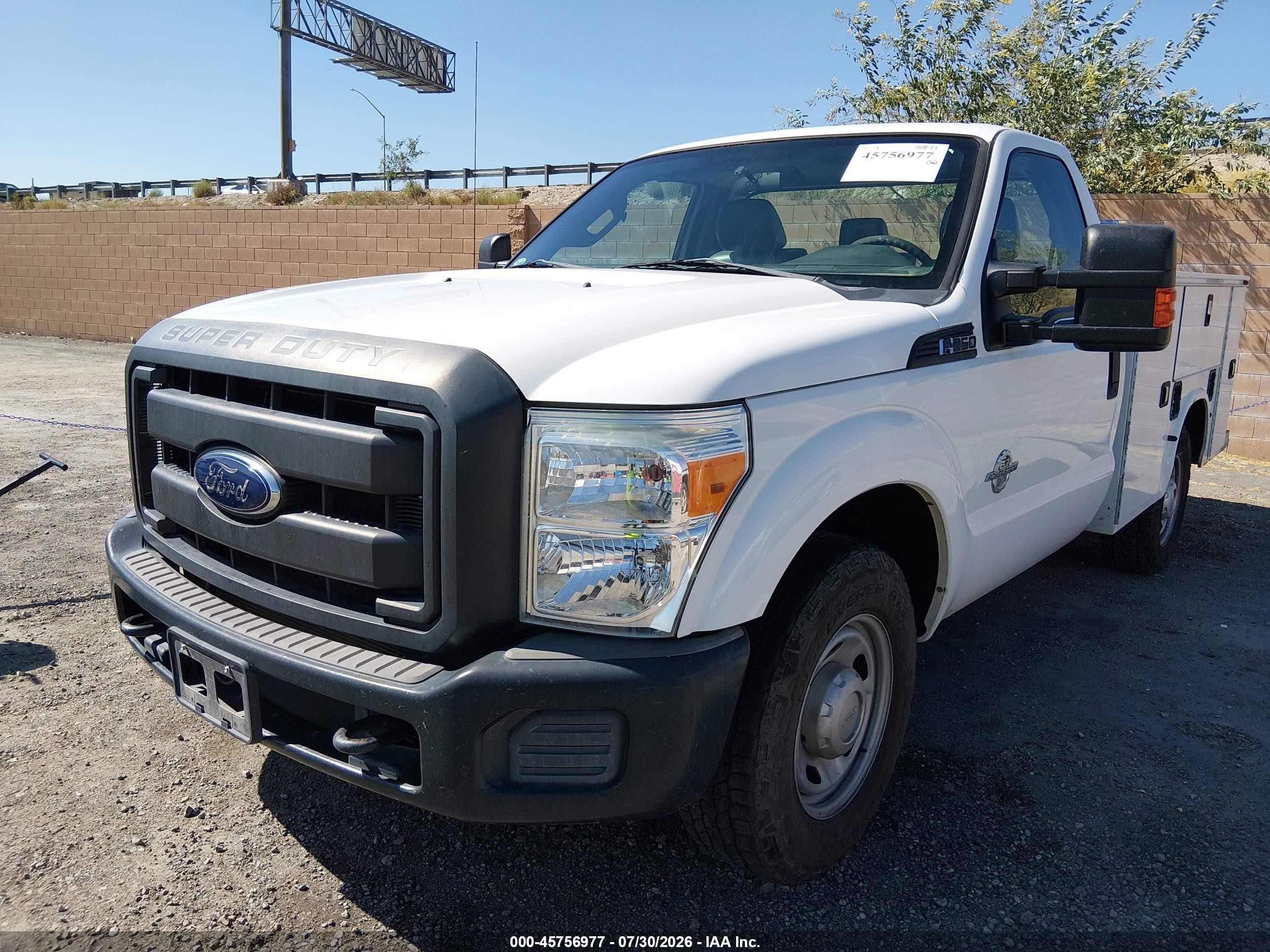 2015 Ford F-250 Xl White vin: 1FDBF2AT8FEA14599