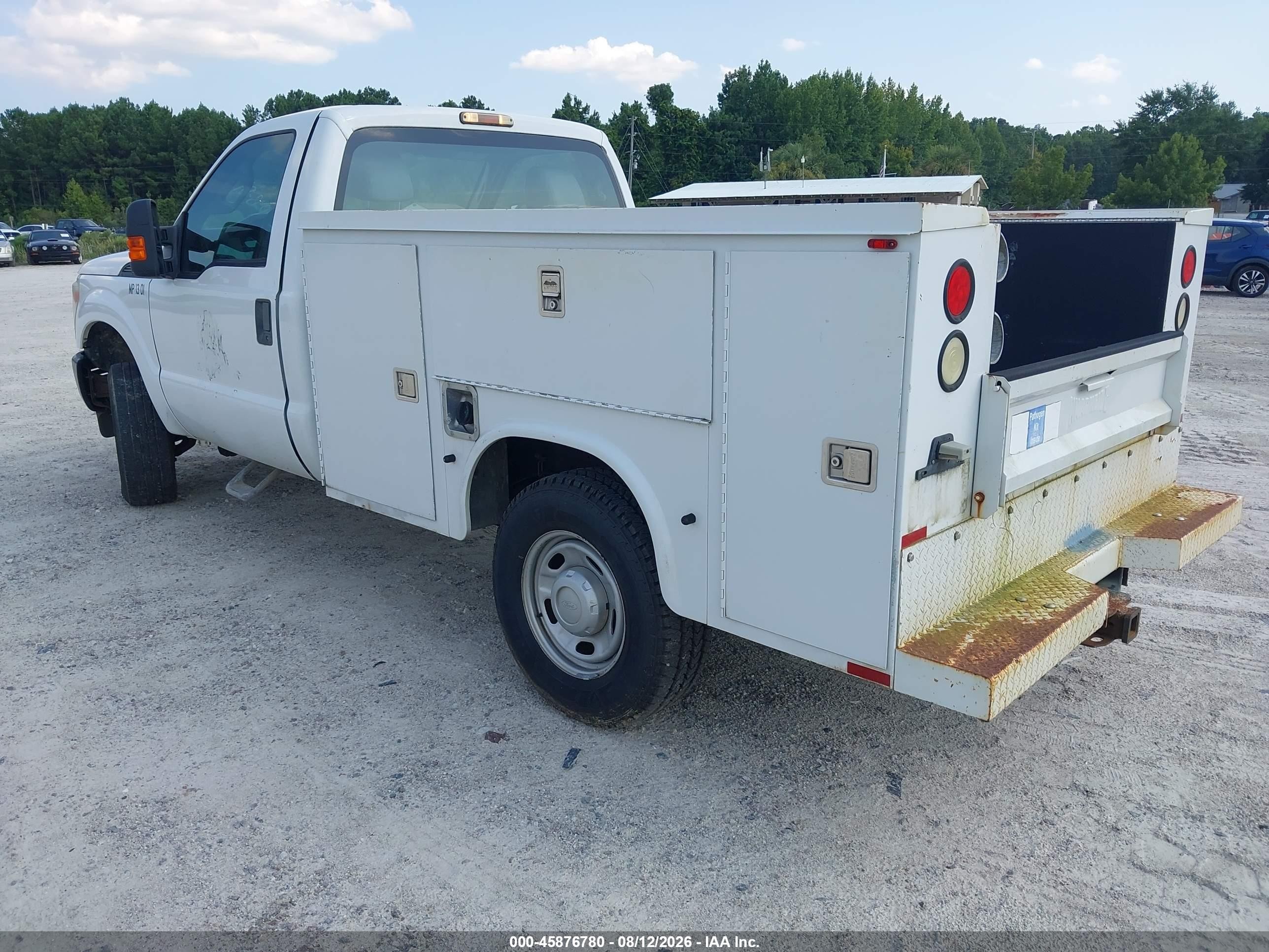 2013 Ford F-250 Xl White vin: 1FDBF2B61DEA18578
