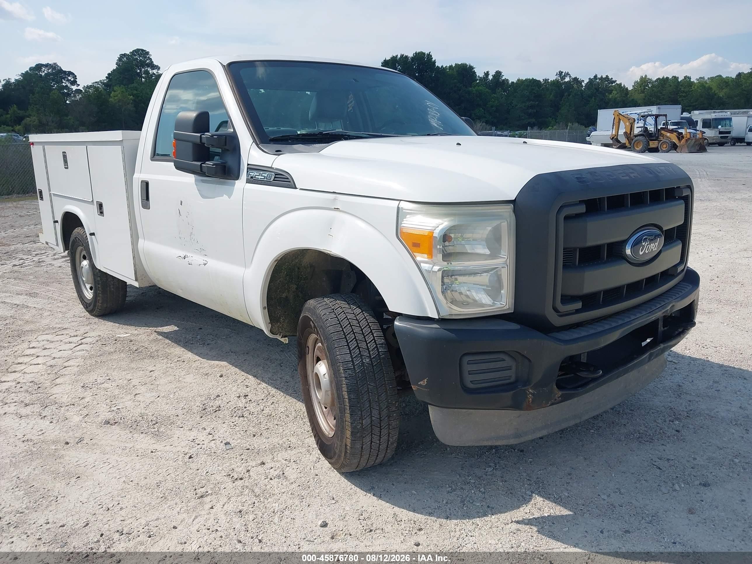 2013 Ford F-250 Xl White vin: 1FDBF2B61DEA18578