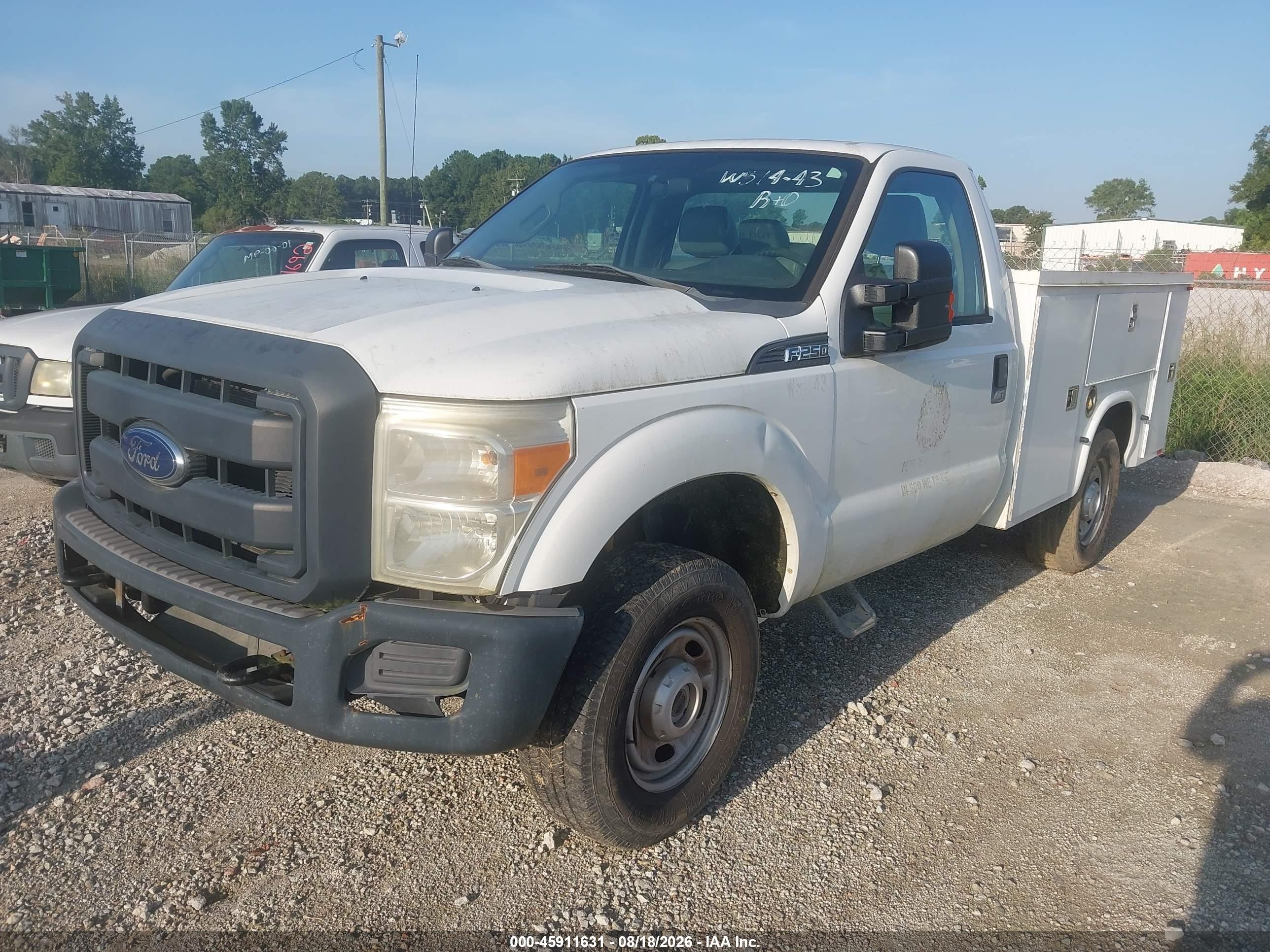 2014 Ford F-250 Xl White vin: 1FDBF2B64EEA49258