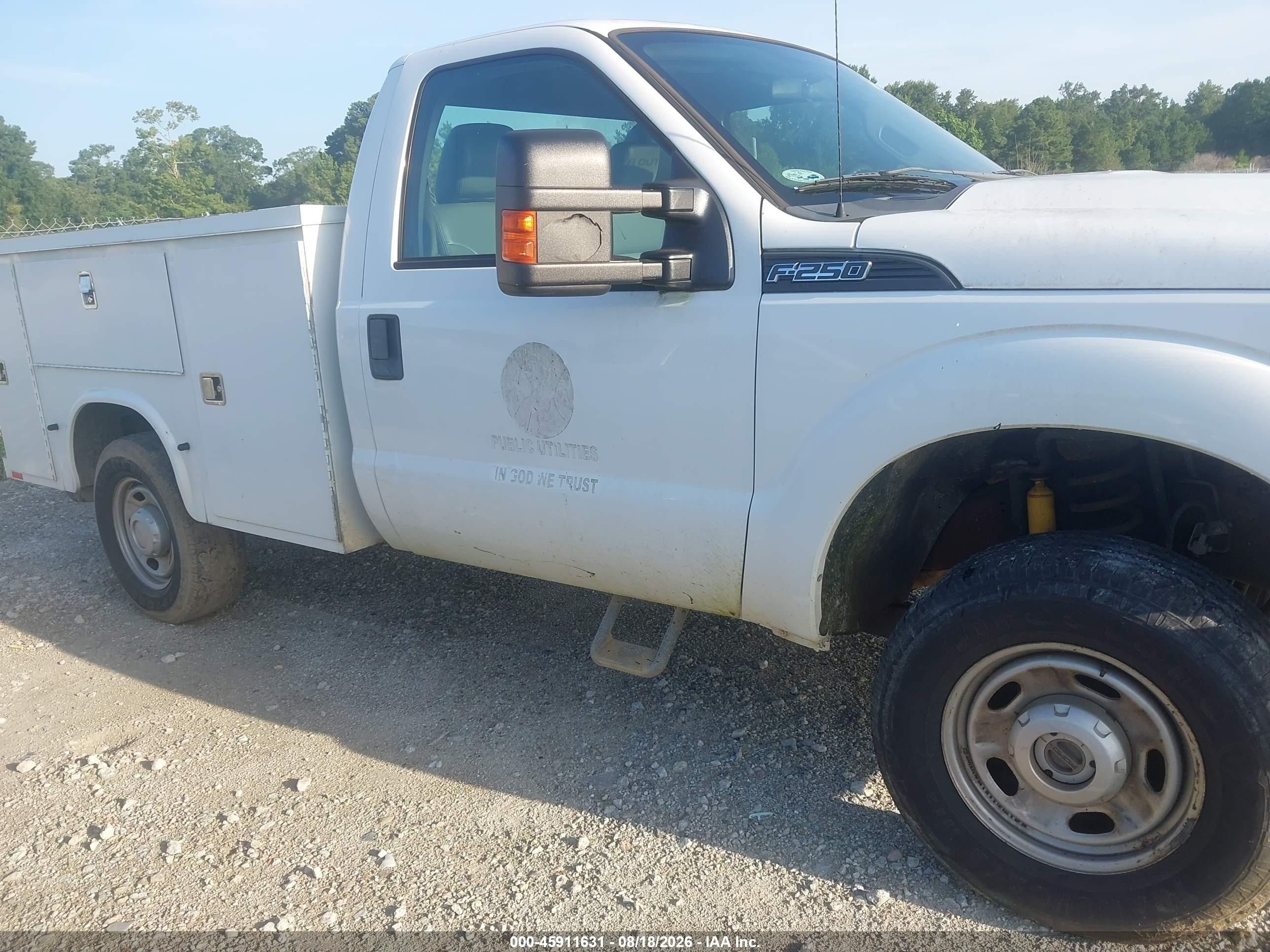 2014 Ford F-250 Xl White vin: 1FDBF2B64EEA49258