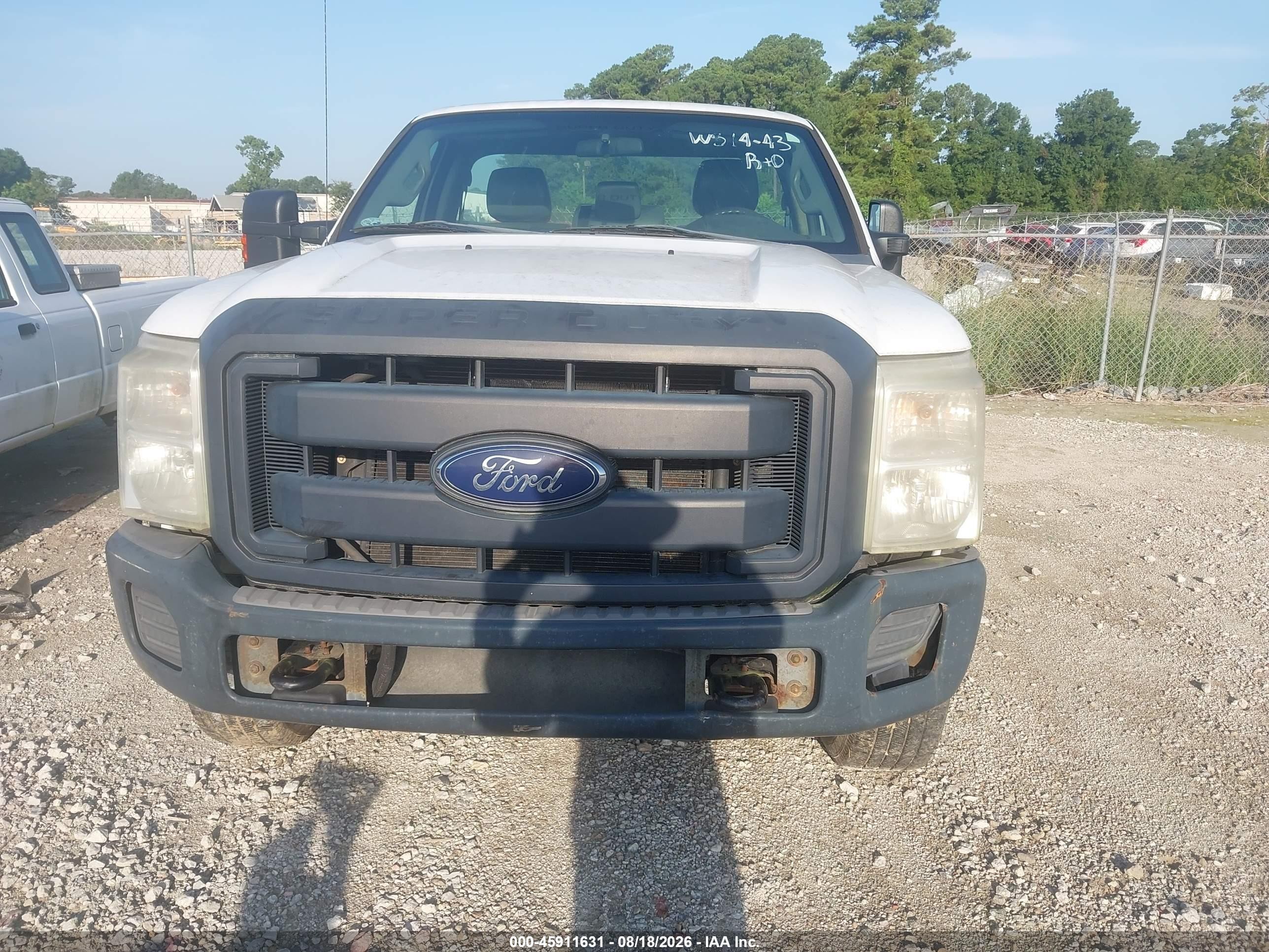 2014 Ford F-250 Xl White vin: 1FDBF2B64EEA49258