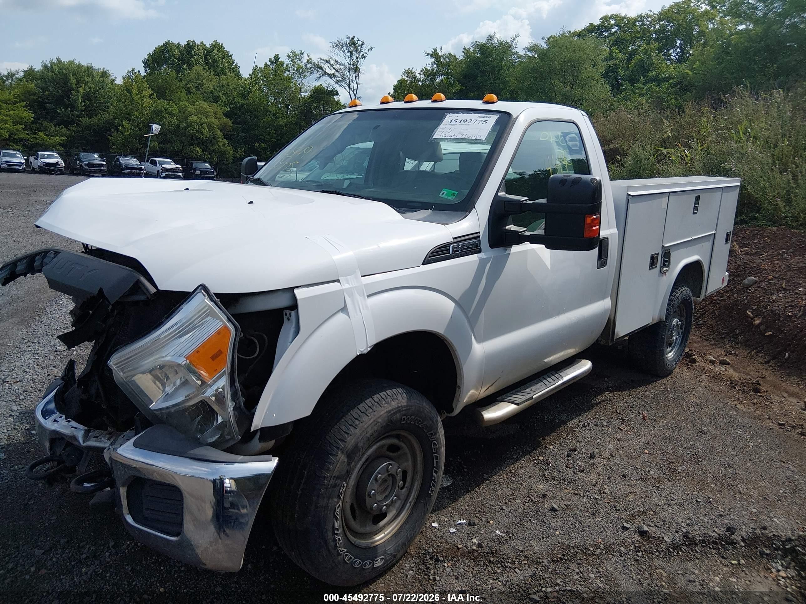 2015 Ford F-250 Xl/xlt Белый vin: 1FDBF2B68FED73119