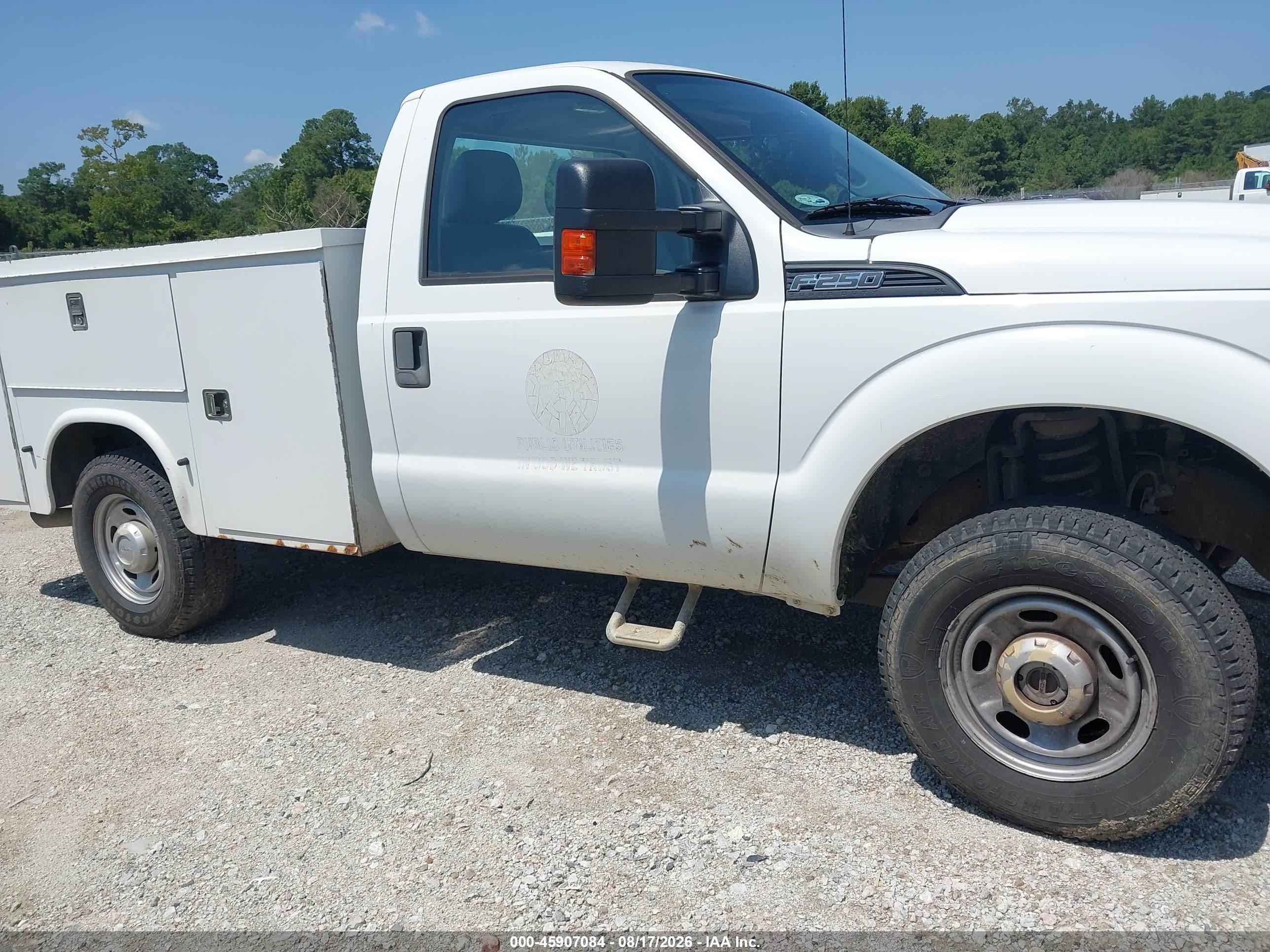 2014 Ford F-250 Xl White vin: 1FDBF2B69EEA49255