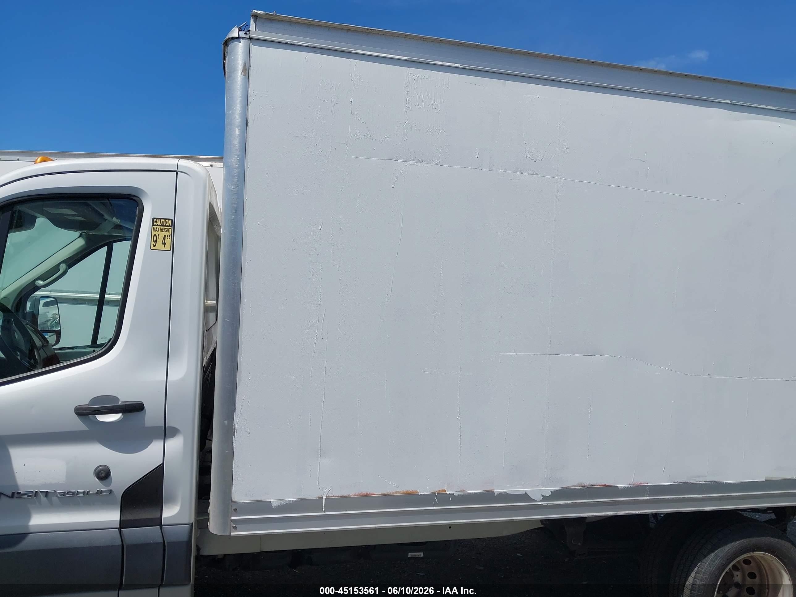 2018 Ford Transit-350 Cab   White vin: 1FDBF8ZM1JKA62147