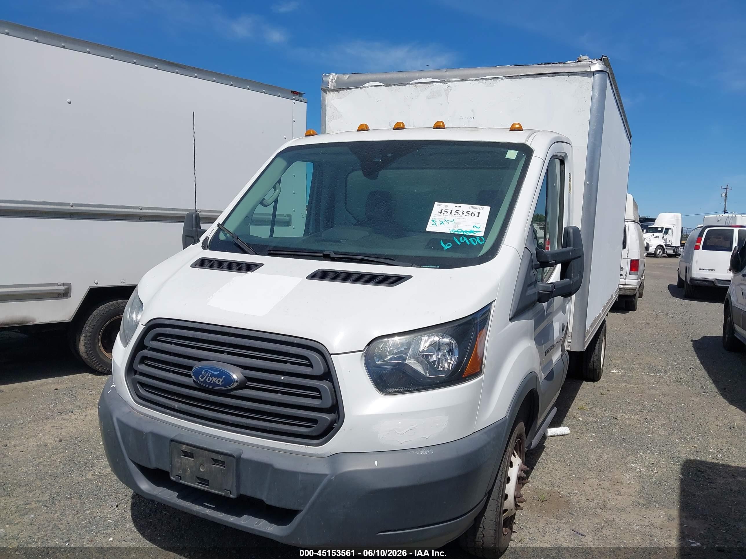 2018 Ford Transit-350 Cab   White vin: 1FDBF8ZM1JKA62147
