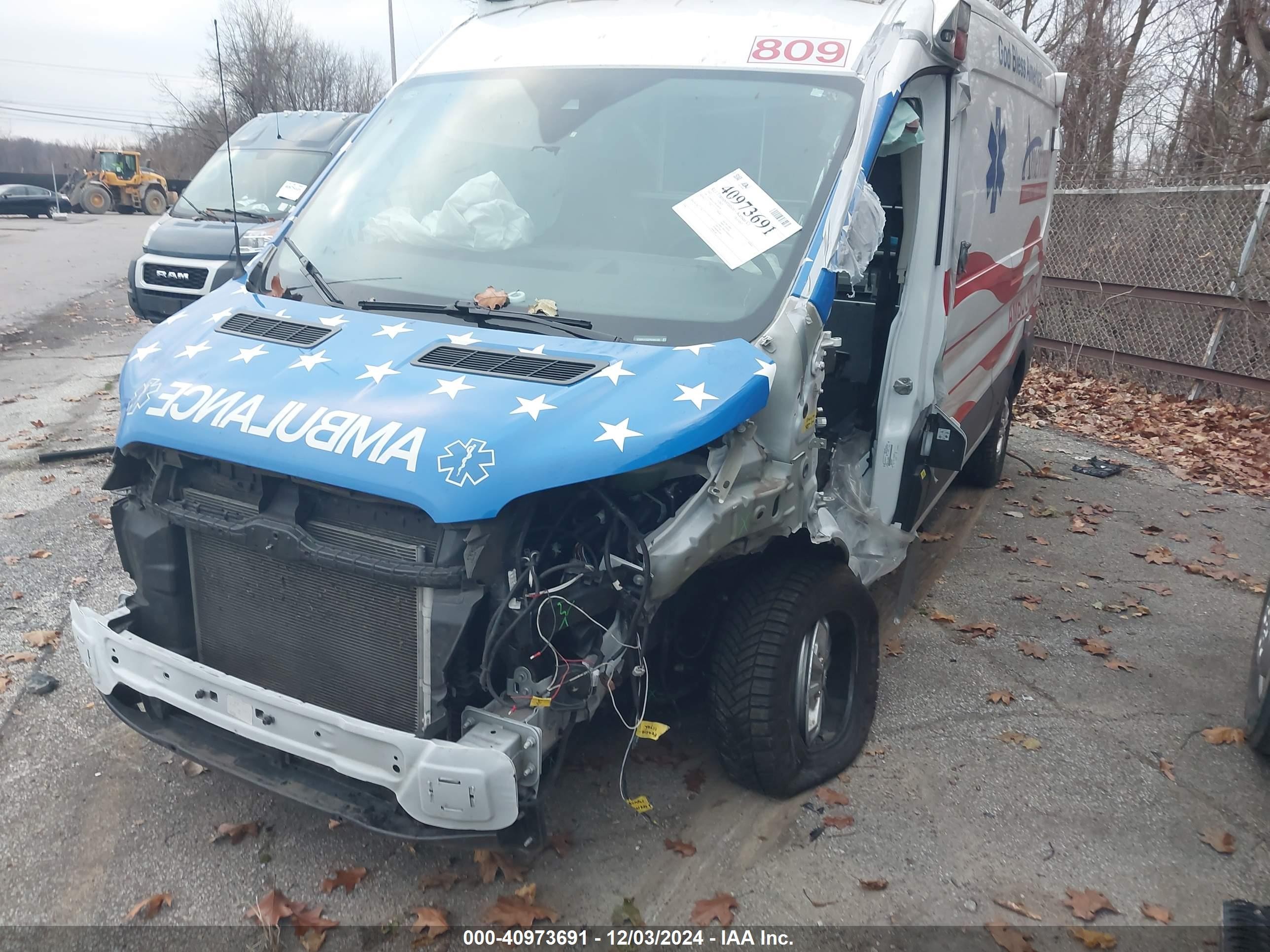 2023 Ford Transit-250 Cargo Van   White vin: 1FDBR1CG3PKA88100
