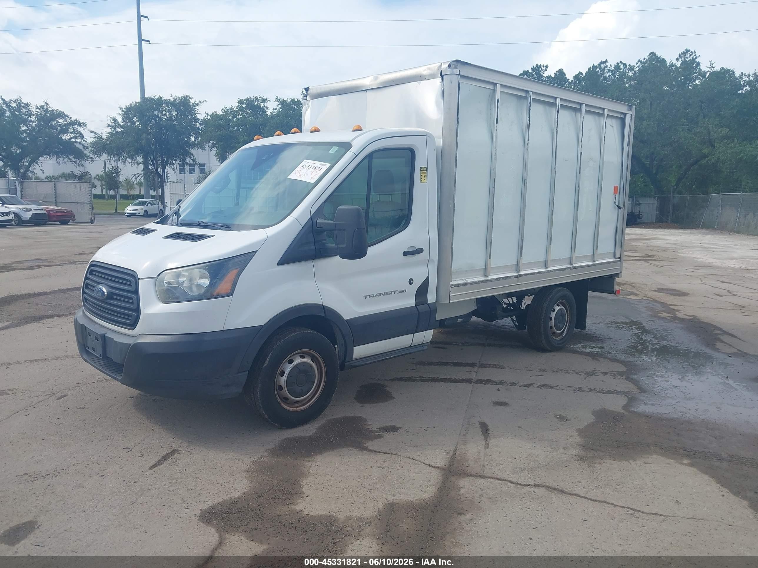 2019 Ford Transit-350 Cab   White vin: 1FDBW5ZM9KKB28170