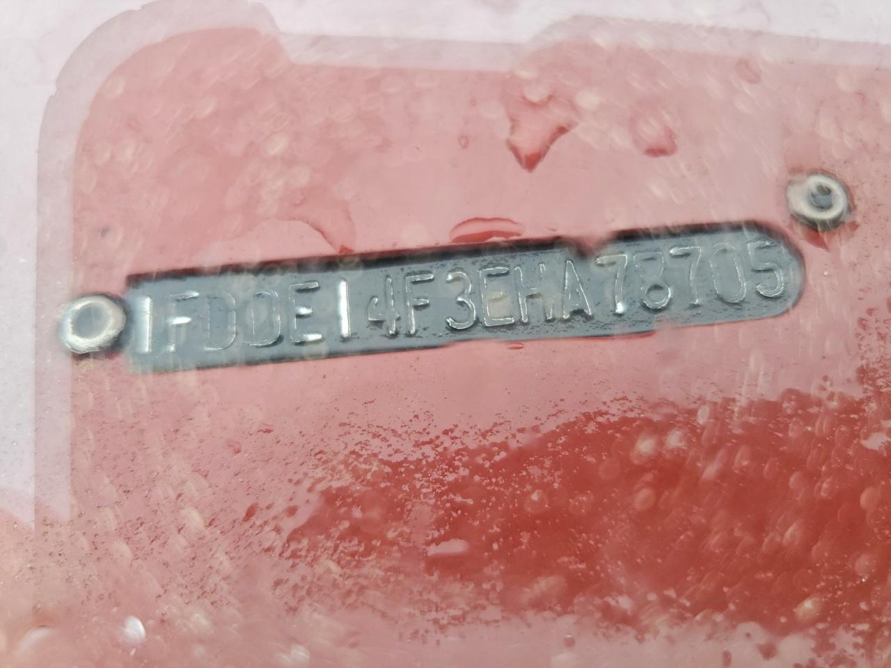 1984 Ford Econoline E150 Van Red vin: 1FDDE14F3EHA78705