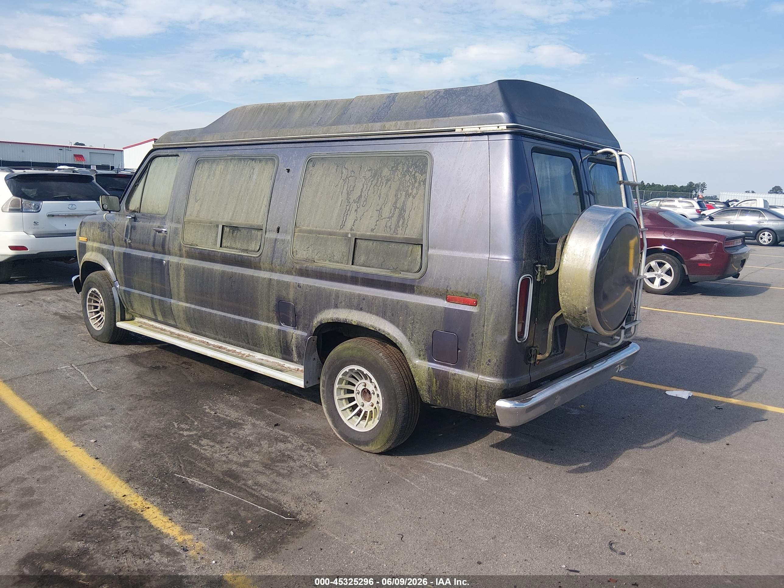 1987 Ford Econoline E150 Van Blue vin: 1FDDE14H7HHB49152