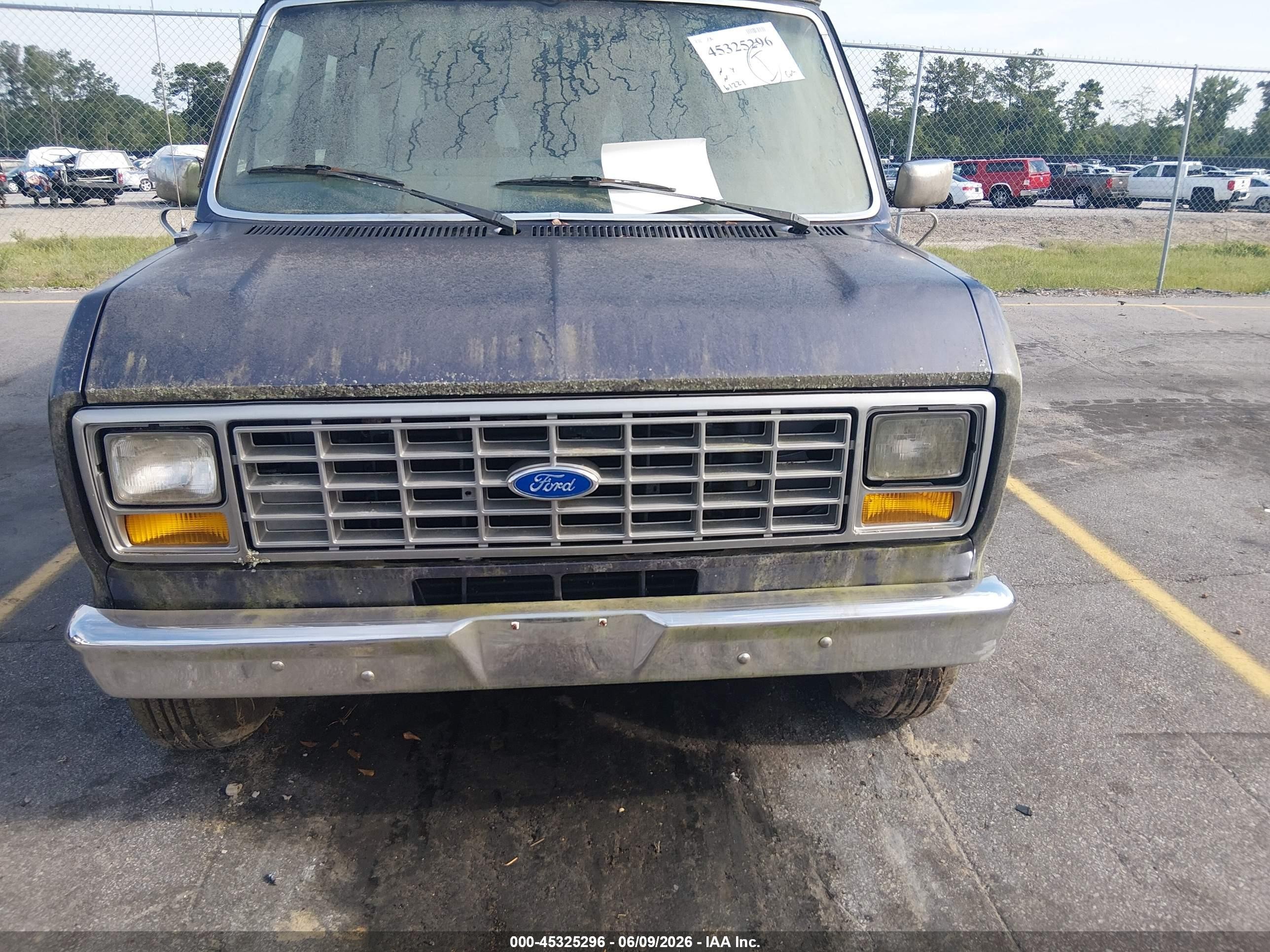 1987 Ford Econoline E150 Van Blue vin: 1FDDE14H7HHB49152