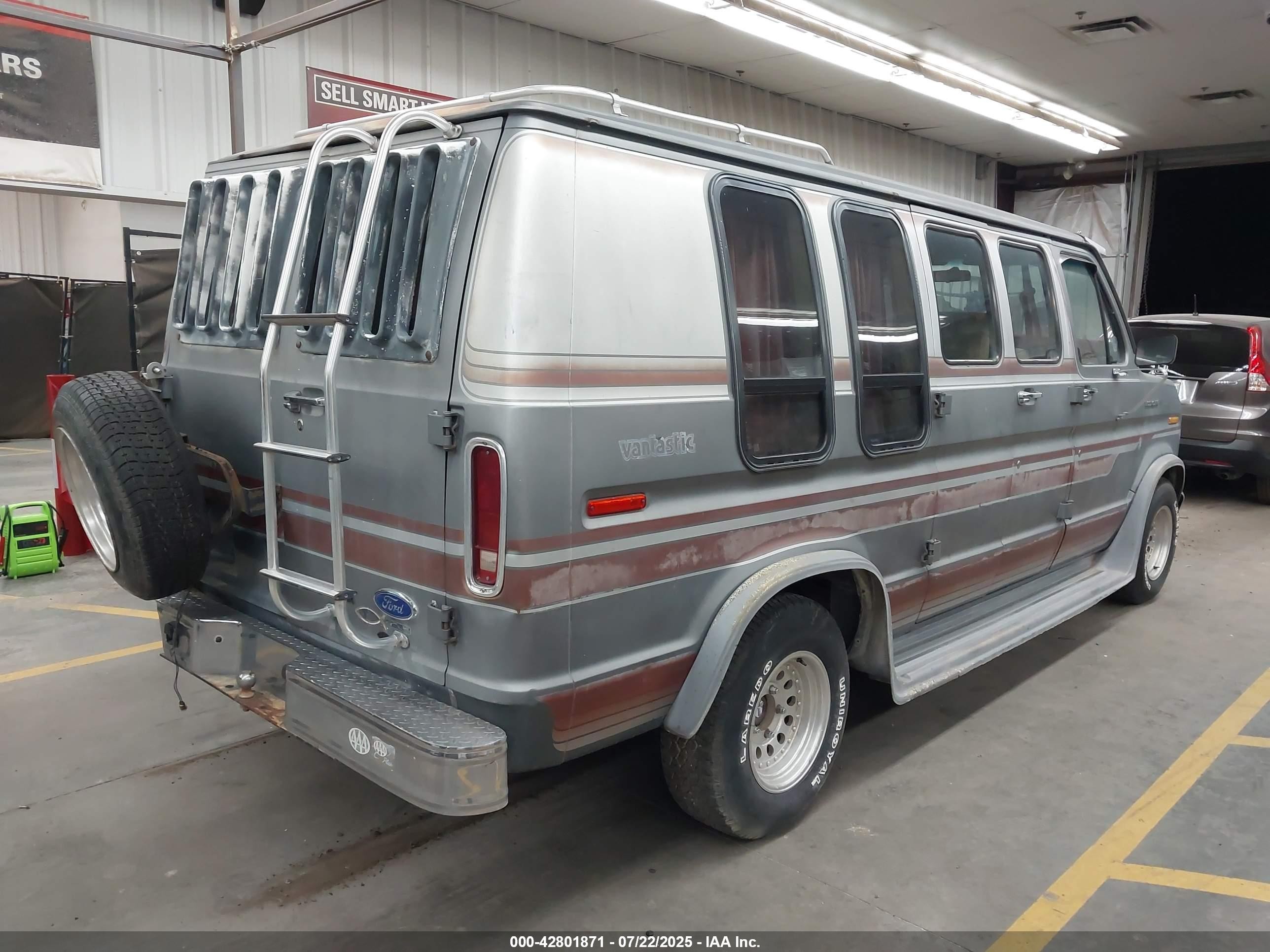1987 Ford Econoline E150 Van Gray vin: 1FDDE14N7HHB07179
